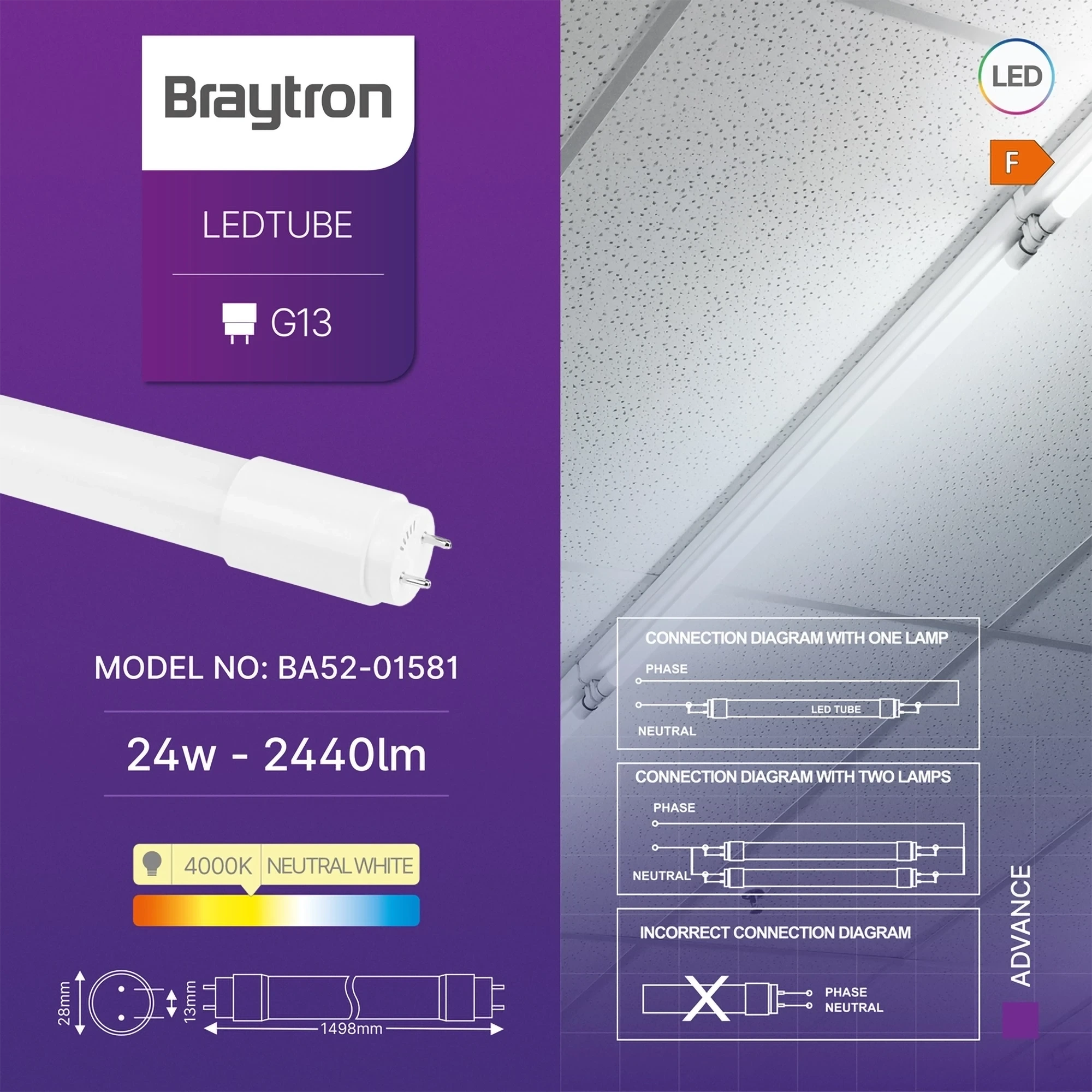 LED CEV T8 24W 150CM DVOSTRANA 4000K — slika 3