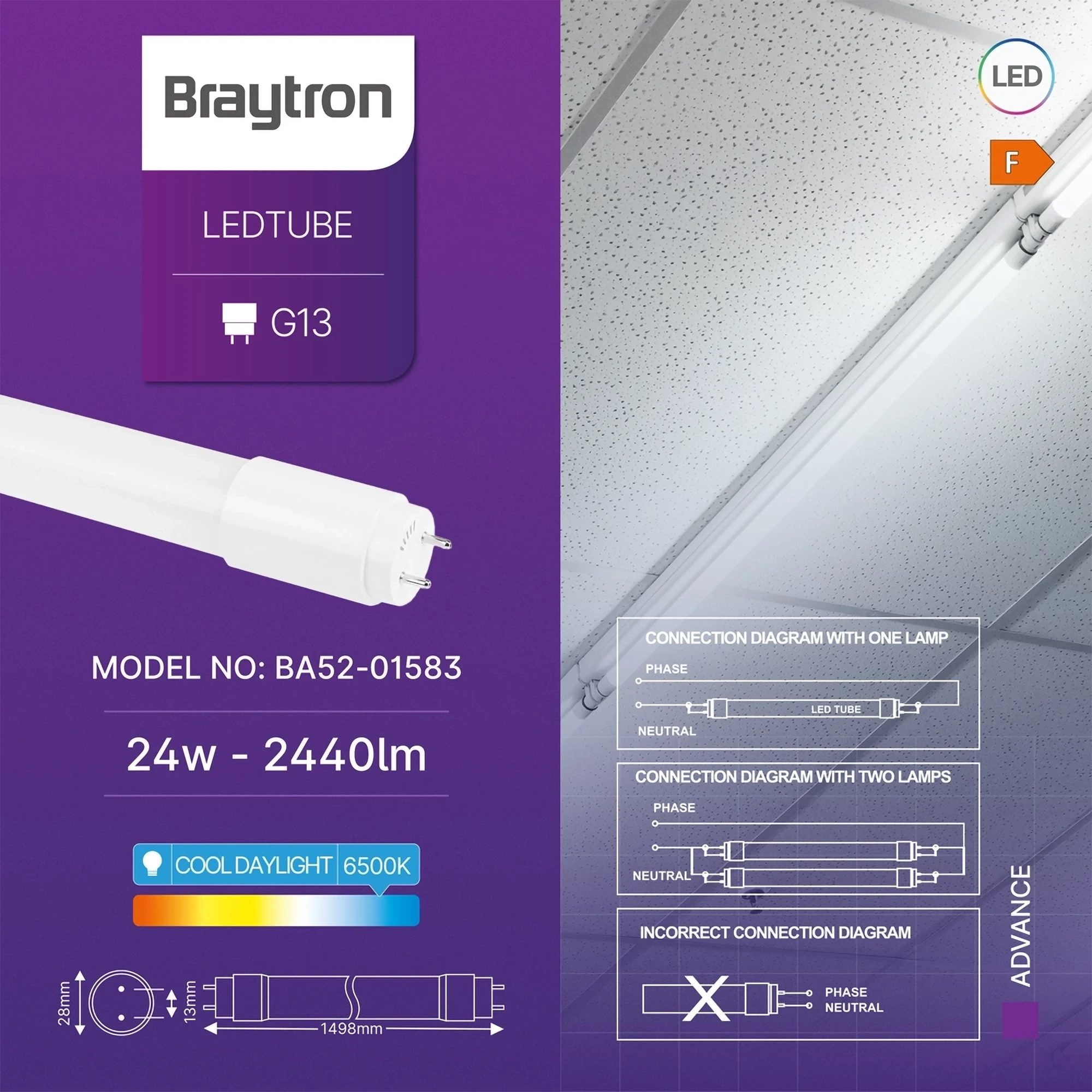 LED CEV T8 24W 150CM DVOSTRANA 6500K — slika 3