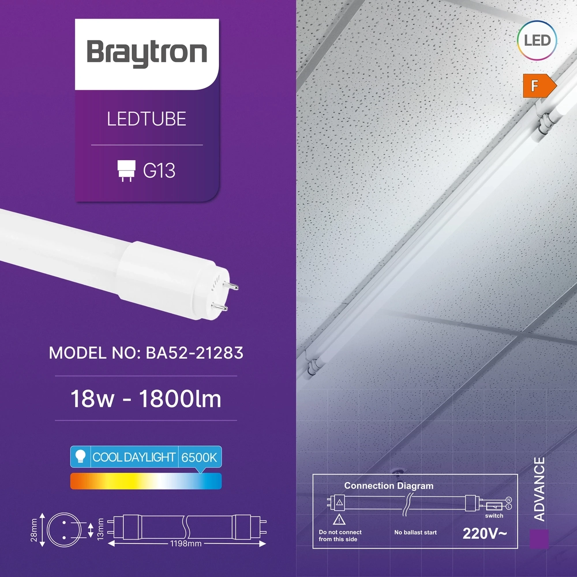 LED CEV T8 18W 120CM JEDNOSTRANA 6500K — slika 3