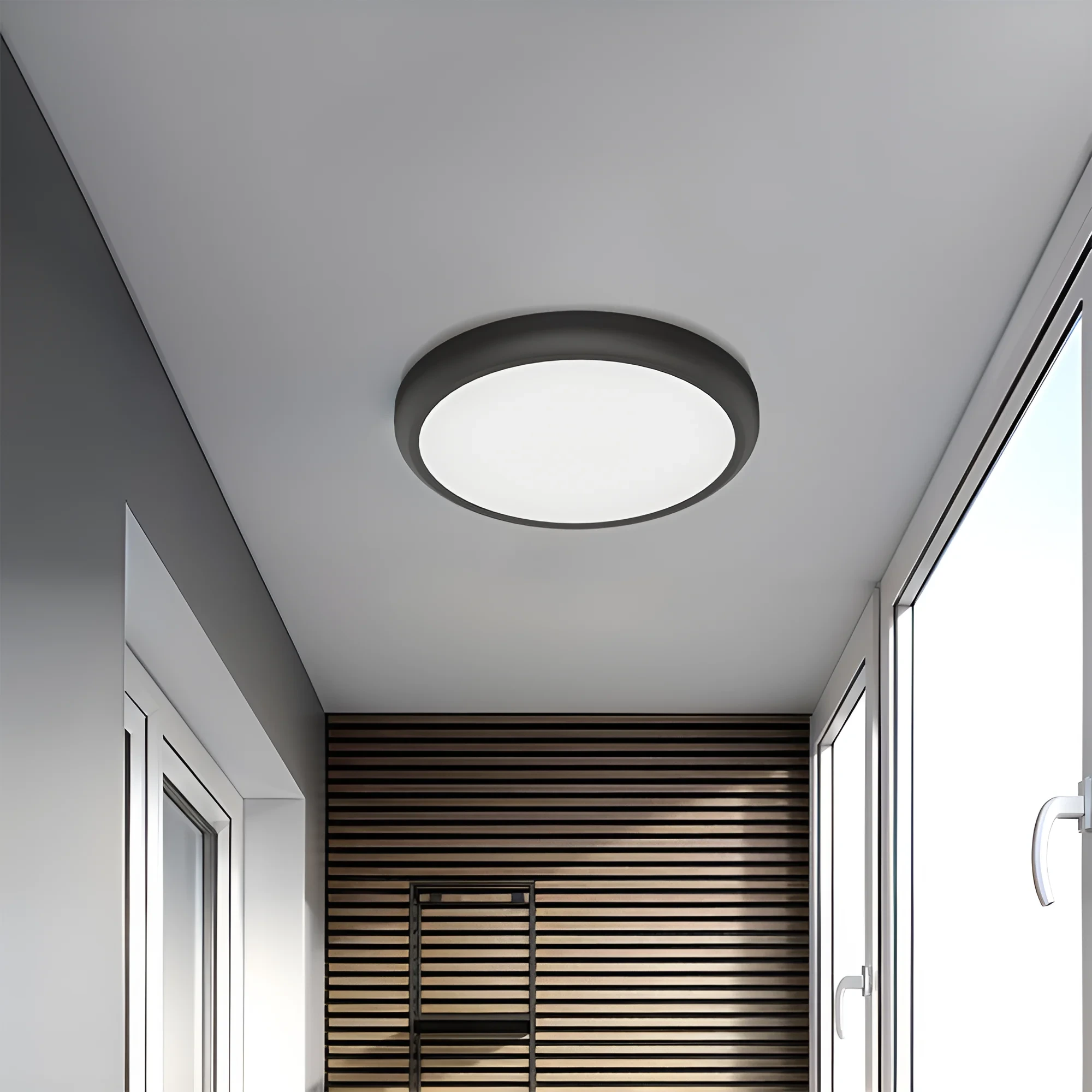 LED PANEL NADGRADNI OKRUGLI 20W CRNI CCT — slika 2