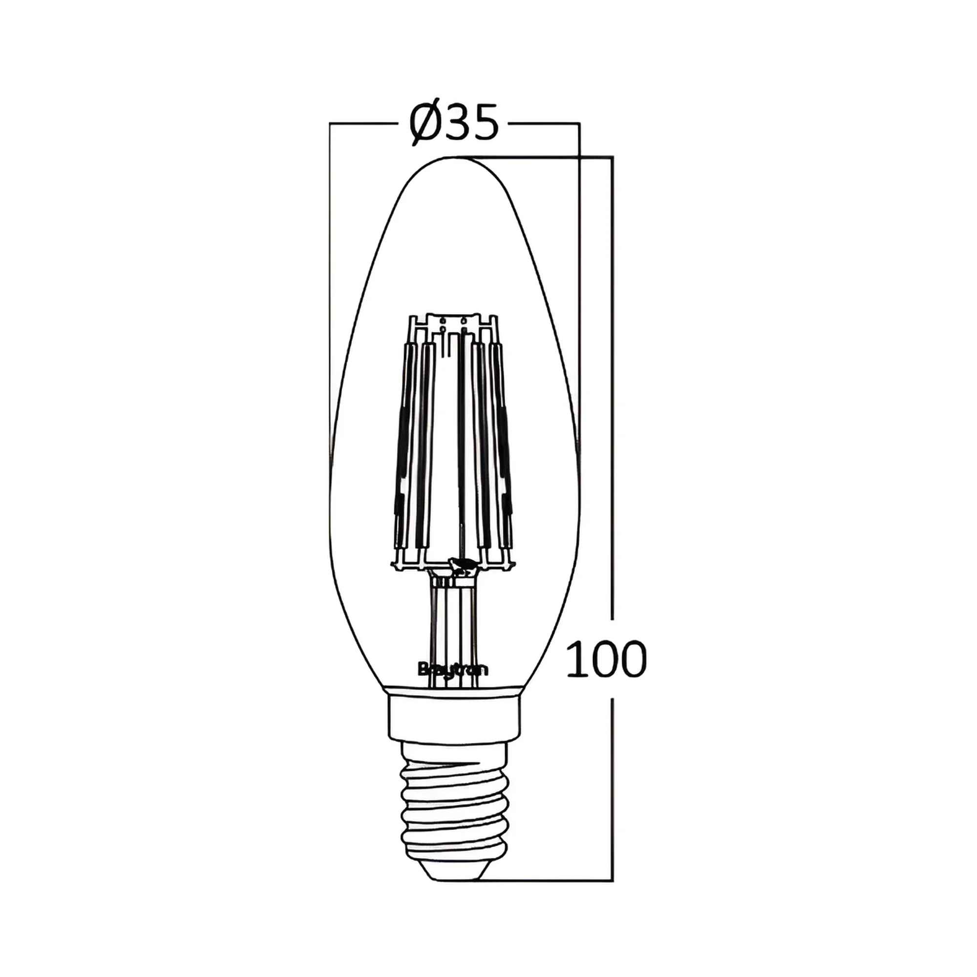 LED FILAMENT SVECA 4W E14 AMBER 2200K — slika 3
