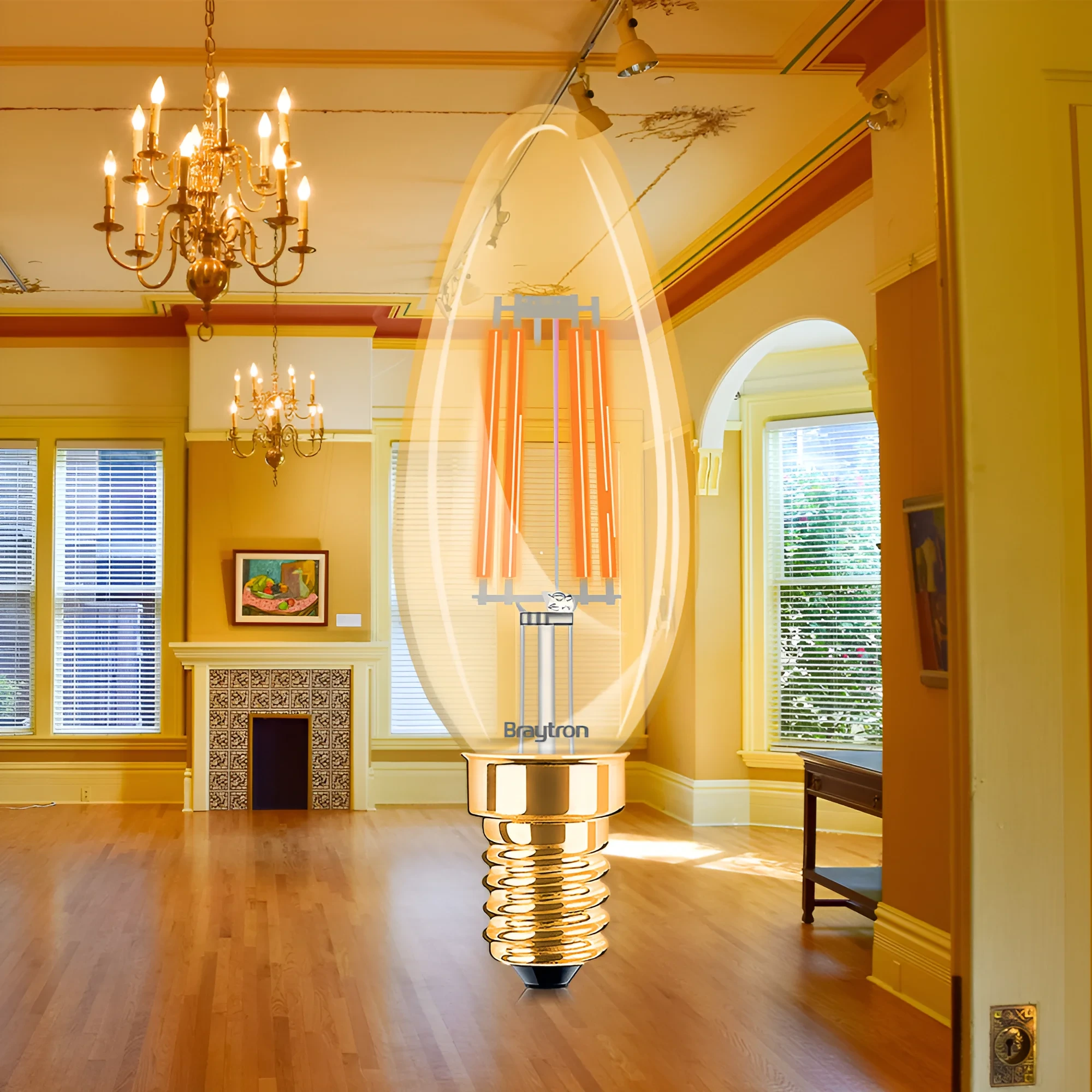 DIMABILNA LED FILAMENT SVECA 4W E14 AMBER 2200K — slika 2