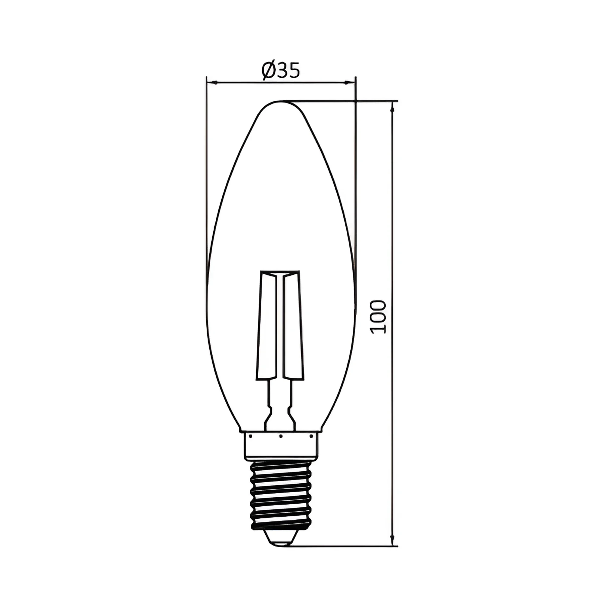 DIMABILNA LED FILAMENT SVECA 4W E14 AMBER 2200K — slika 3
