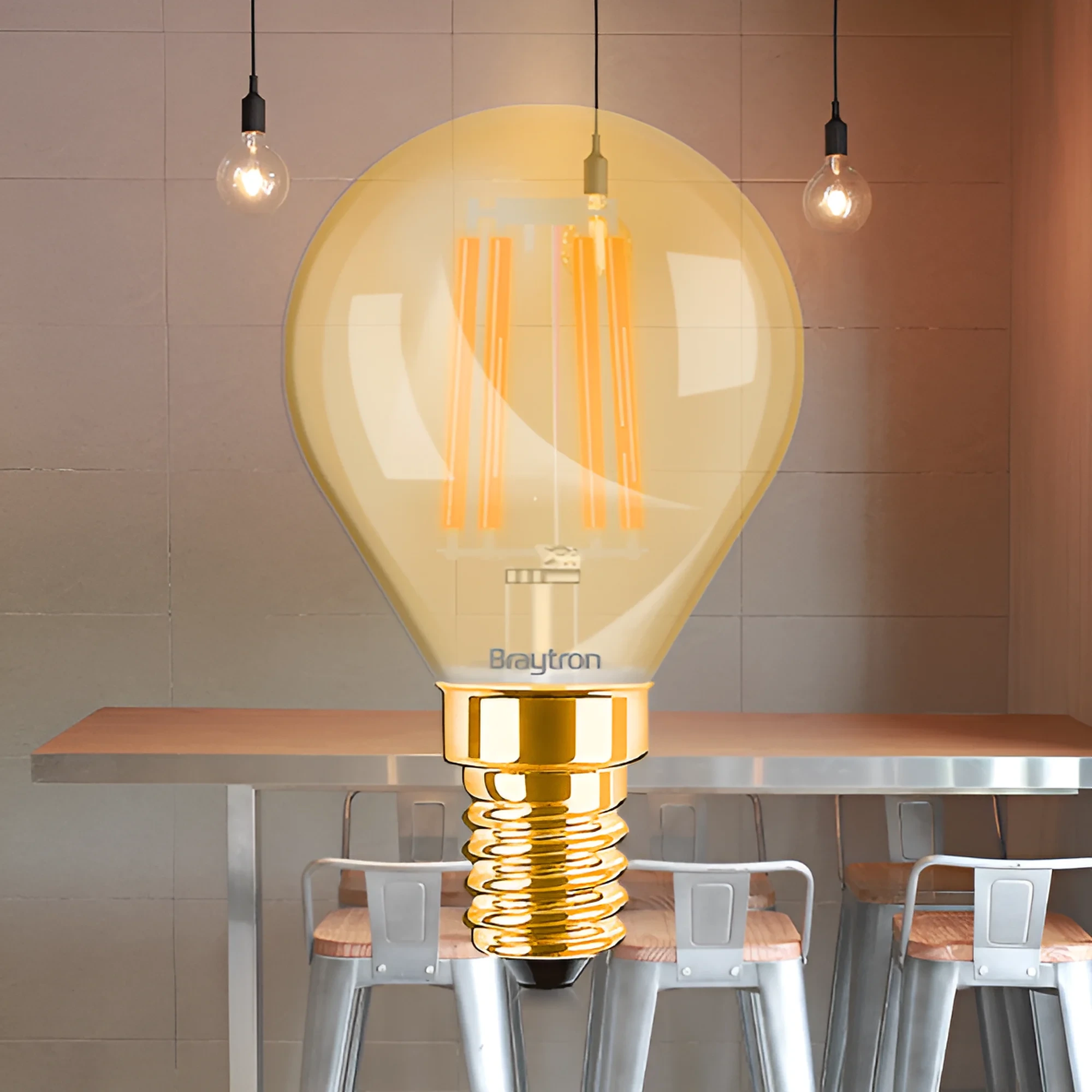LED FILAMENT MINI KUGLA 4W E14 AMBER 2200K — slika 2