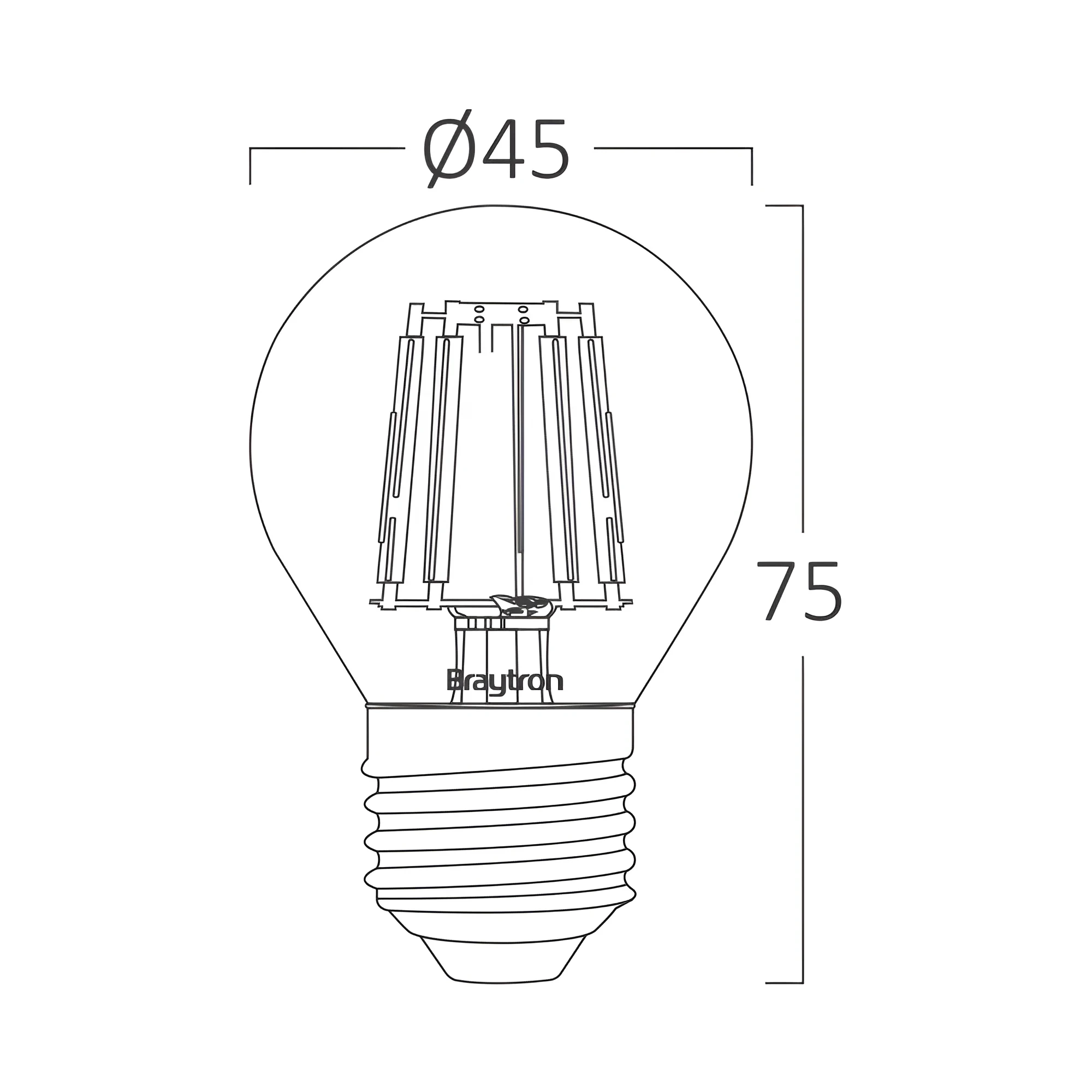 LED FILAMENT MINI KUGLA 4W E27 AMBER 2200K — slika 3