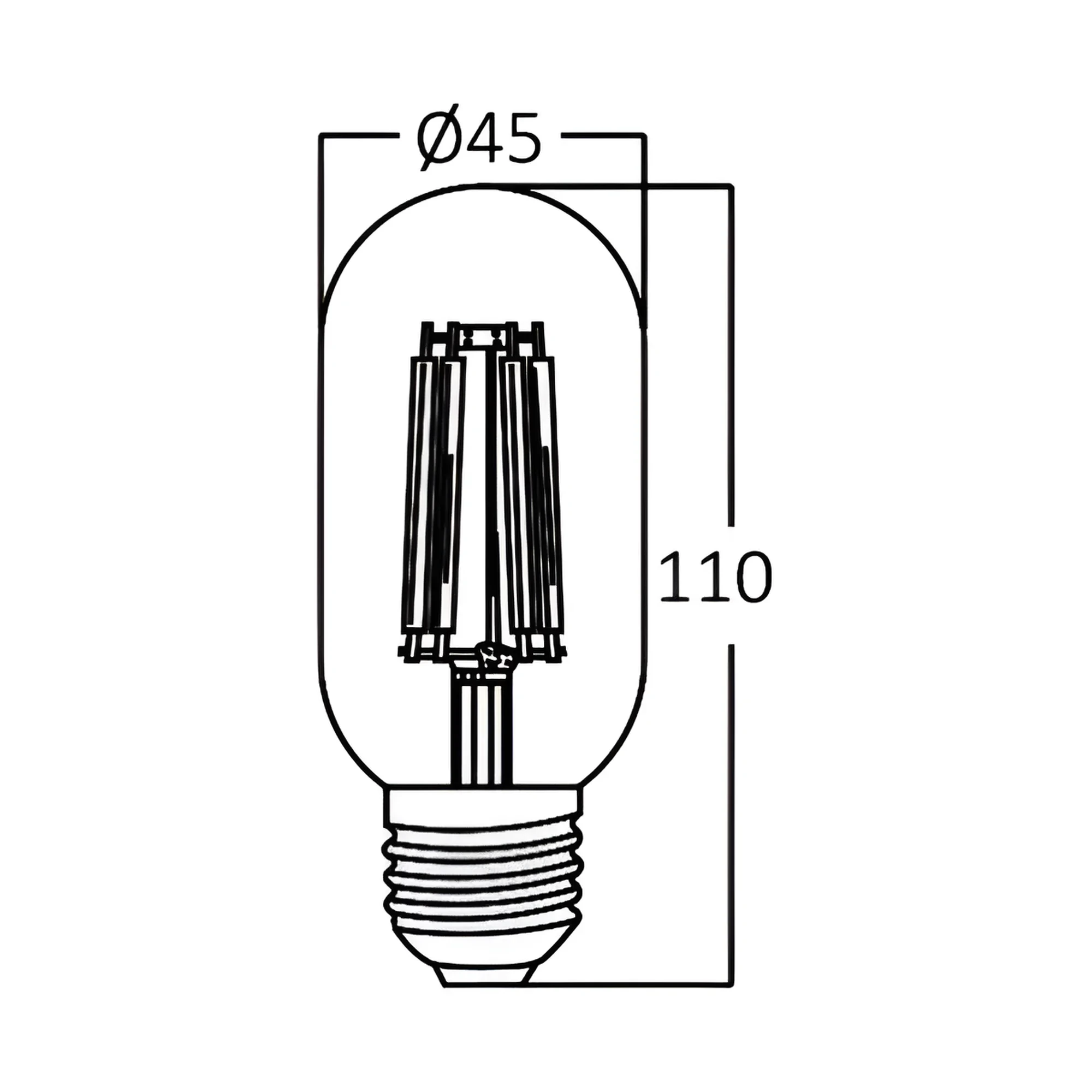 LED FILAMENT SIJALICA T45 4W E27 AMBER 2200K — slika 3