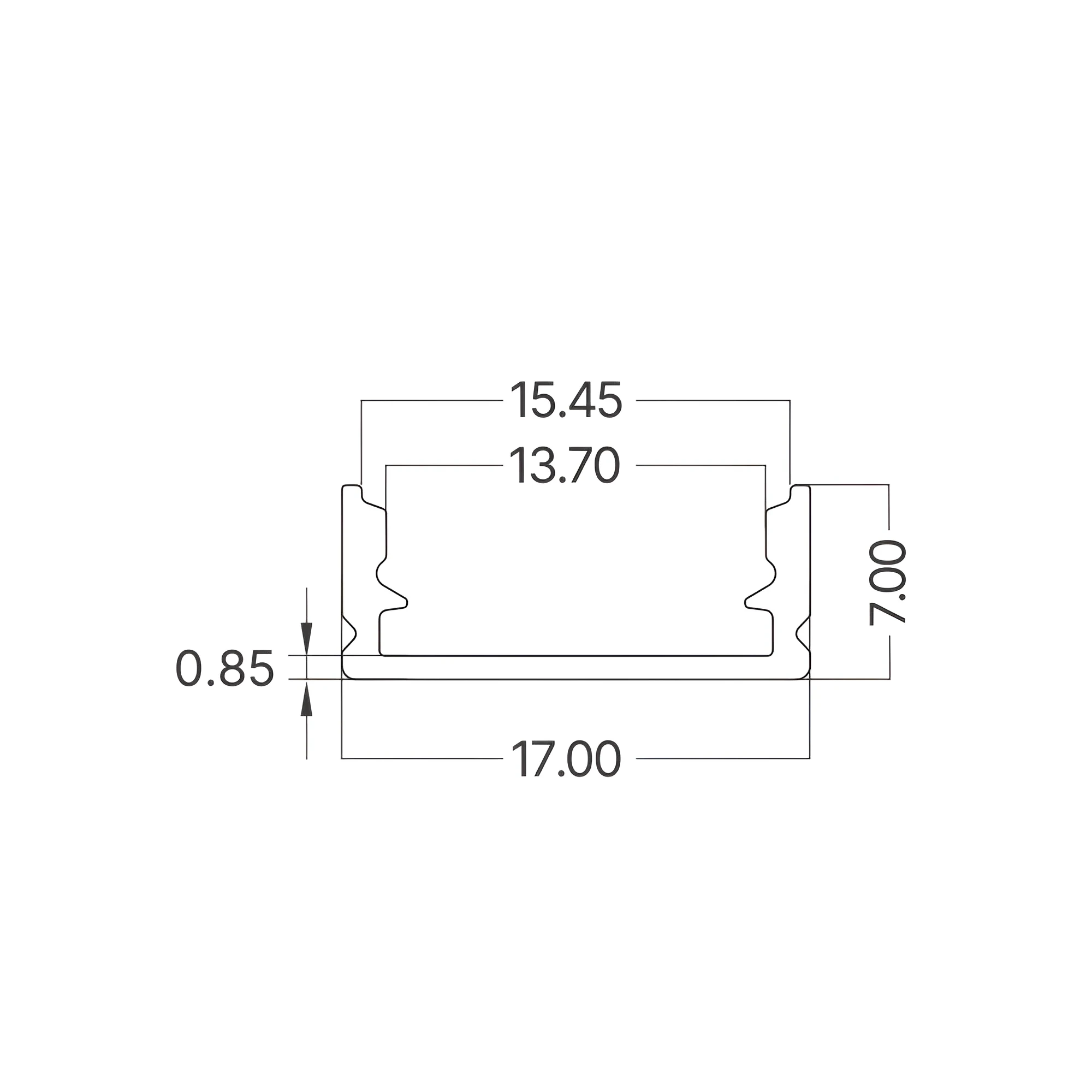 ALUMINIJUMSKI NADGRADNI LED PROFIL SR1707 2M SREBRNI — slika 3