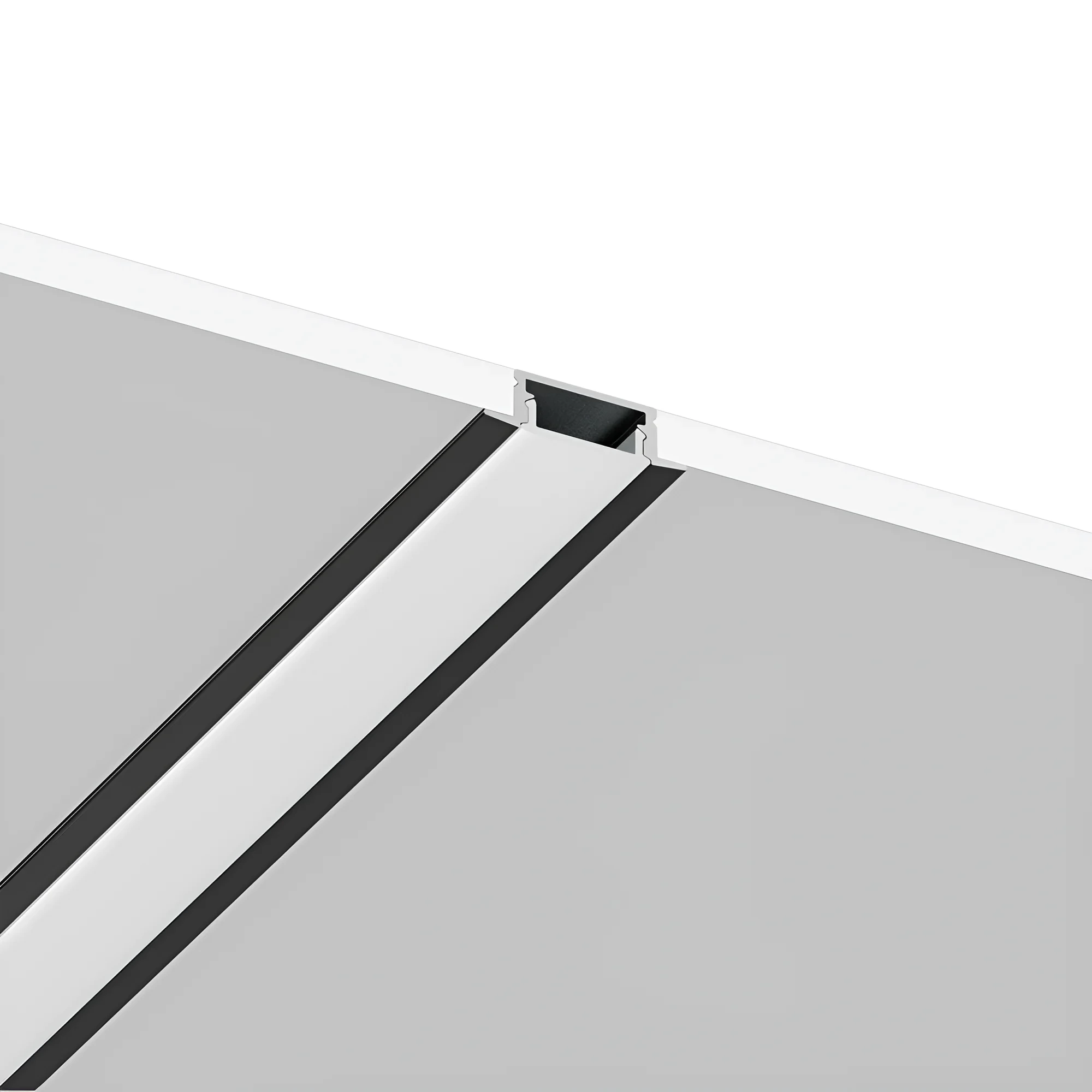 ALUMINIJUMSKI UGRADNI LED PROFIL RC1707 2M CRNI — slika 2