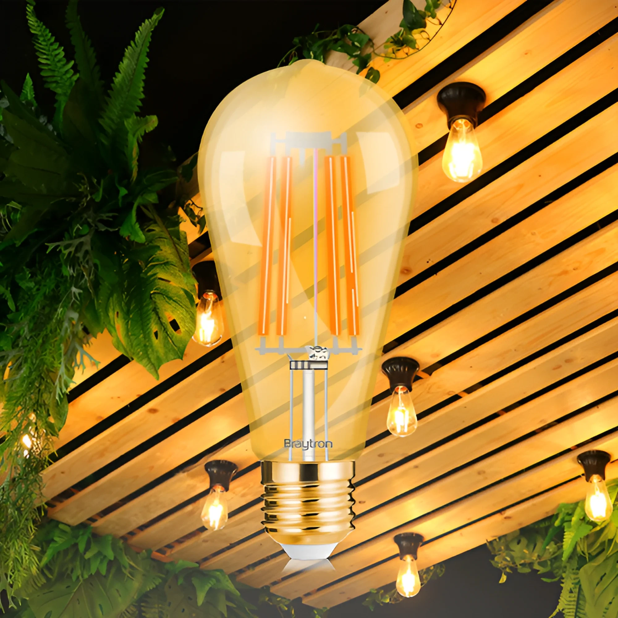 DIMABILNA LED FILAMENT SIJALICA ST64 6W E27 AMBER 2200K — slika 2