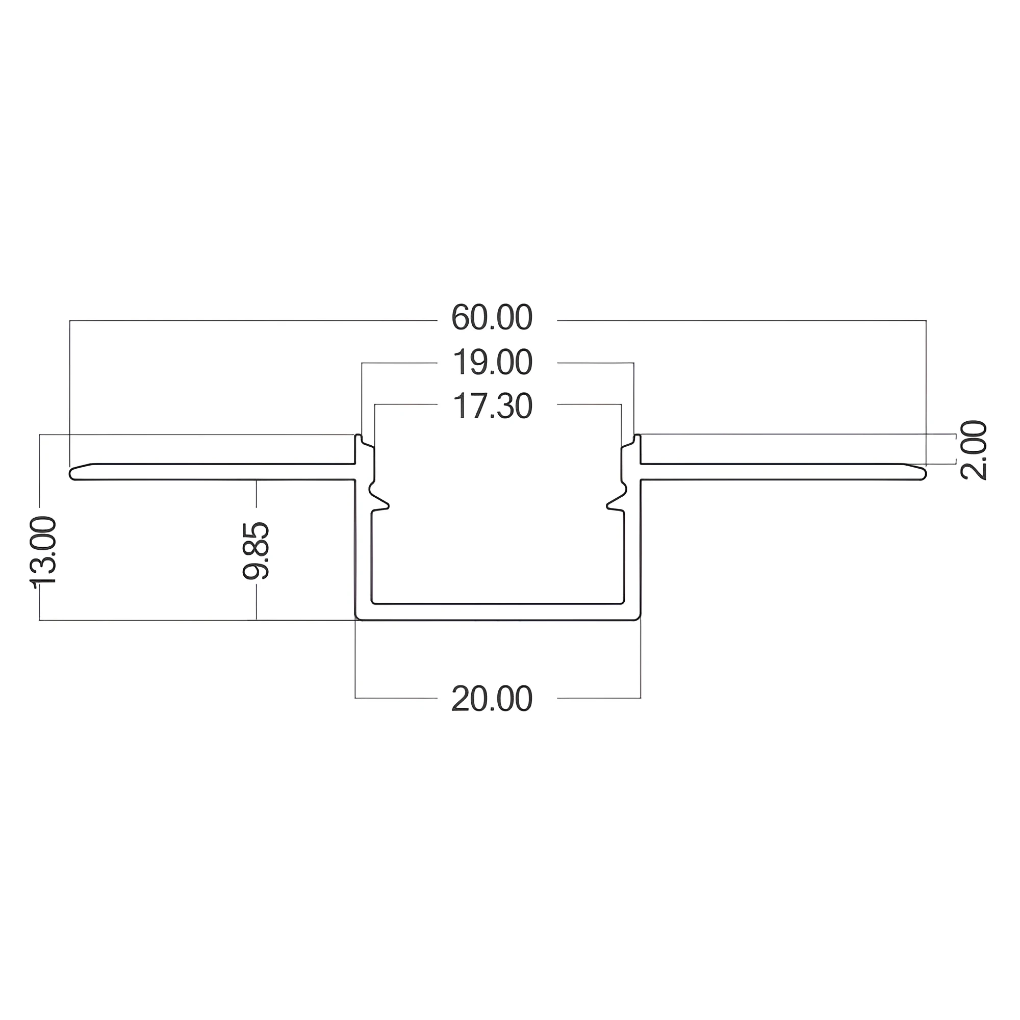 ALUMINIJUMSKI GIPSANI LED PROFIL 2M SREBRNI — slika 3