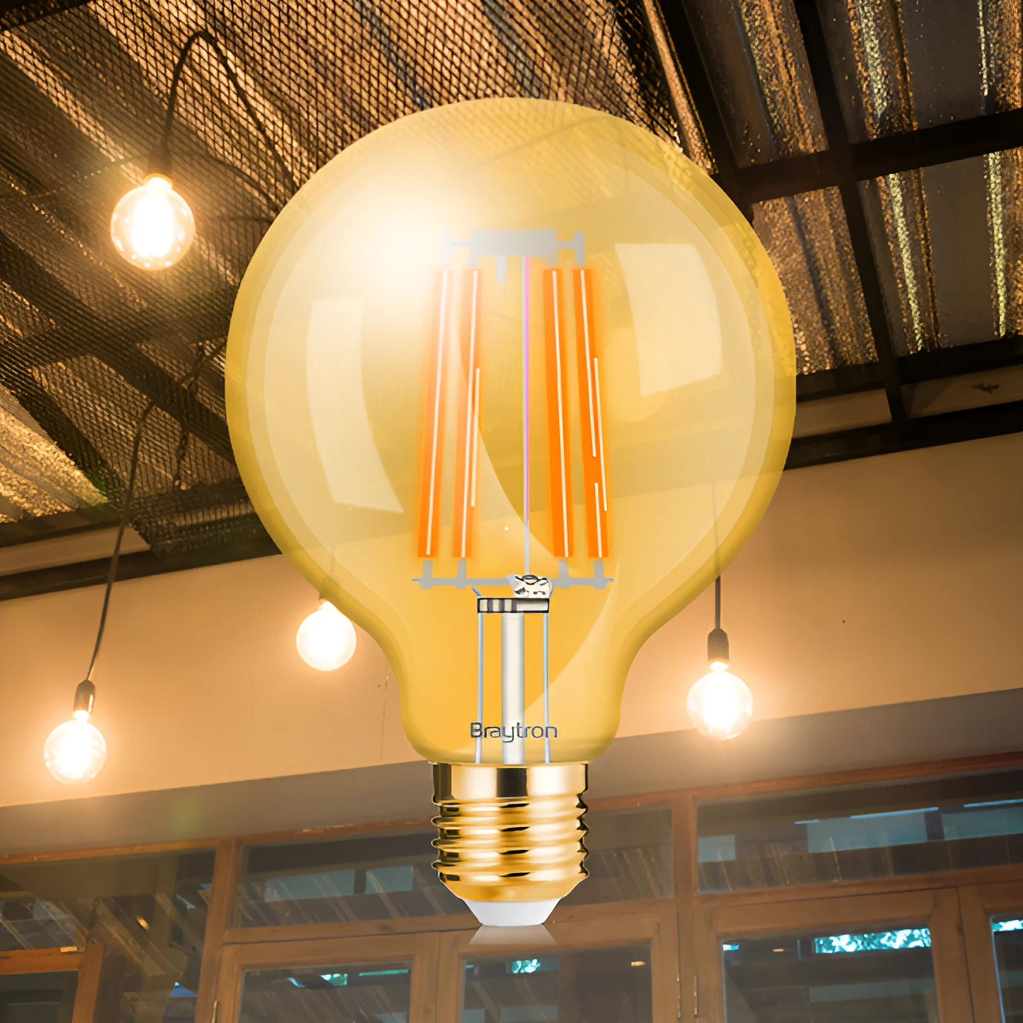 DIMABILNA LED FILAMENT KUGLA G95 6W E27 AMBER 2200K — slika 2
