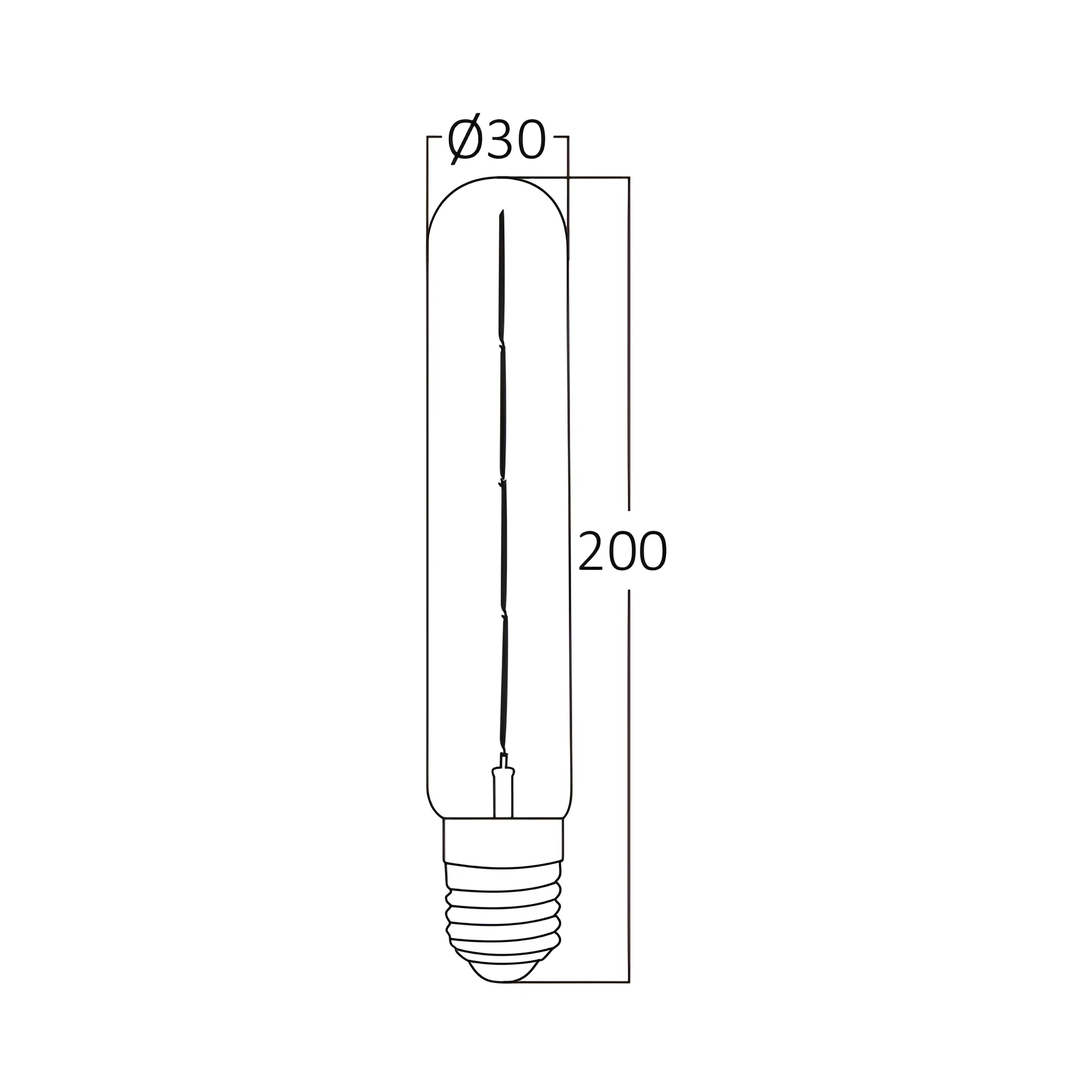 DIMABILNA LED FILAMENT SIJALICA T30 6W E27 AMBER 2200K — slika 3