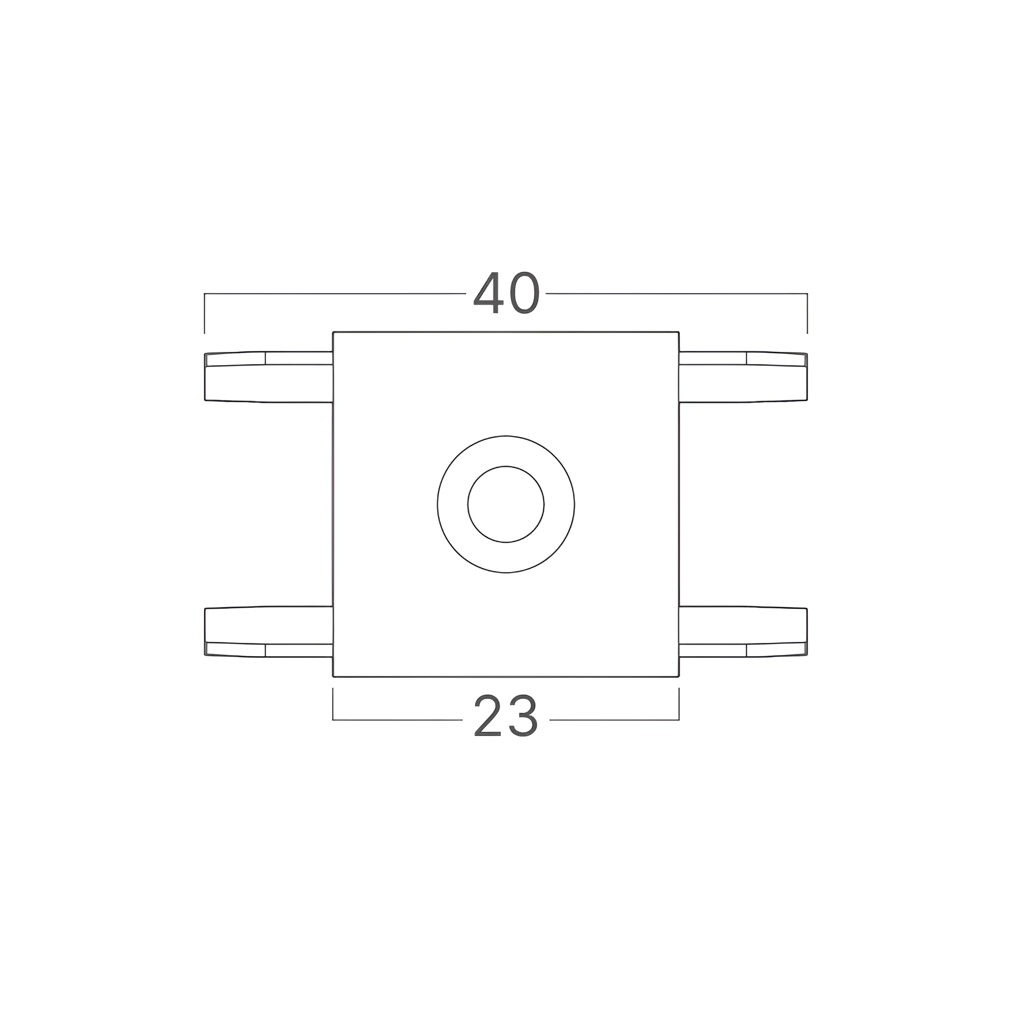 MAGNETNI RAVNI KONEKTOR CRNI 48VDC — slika 3