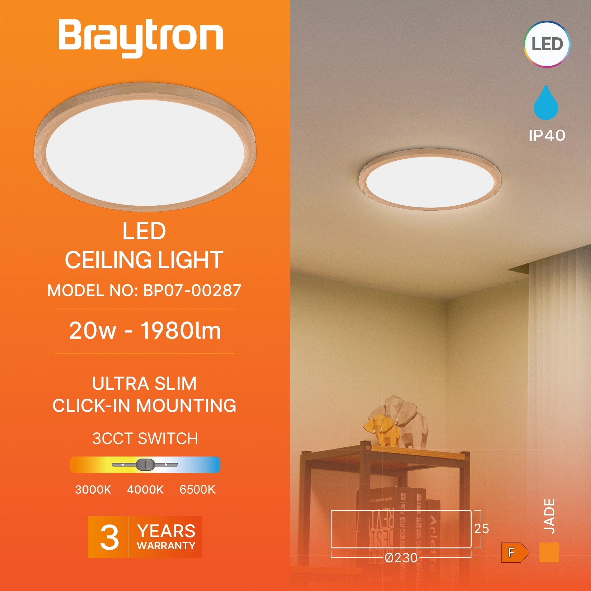 LED PLAFONJERA OKRUGLI 20W DRVO CCT — slika 3