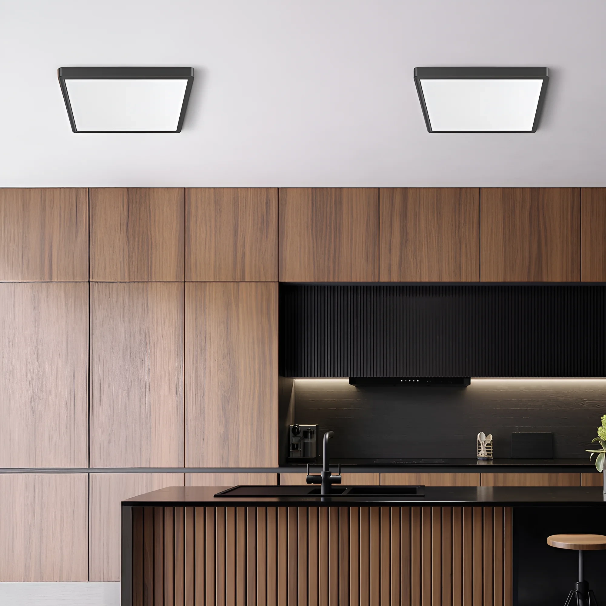 LED PLAFONJERA KVADRATNI 20W CRNI CCT — slika 2