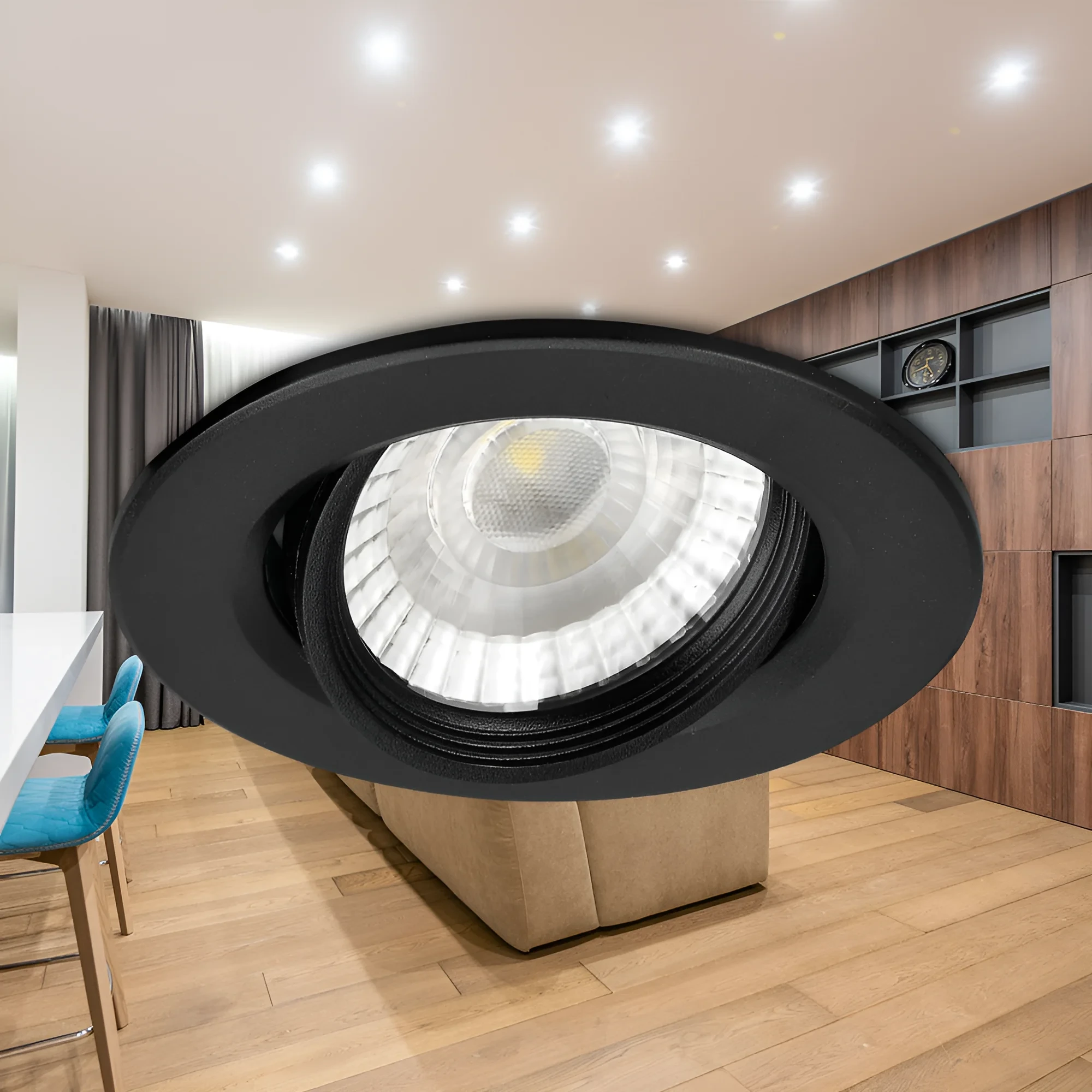 LED SPOT SVETILJKA OKRUGLA 3W CRNA 3000K — slika 2