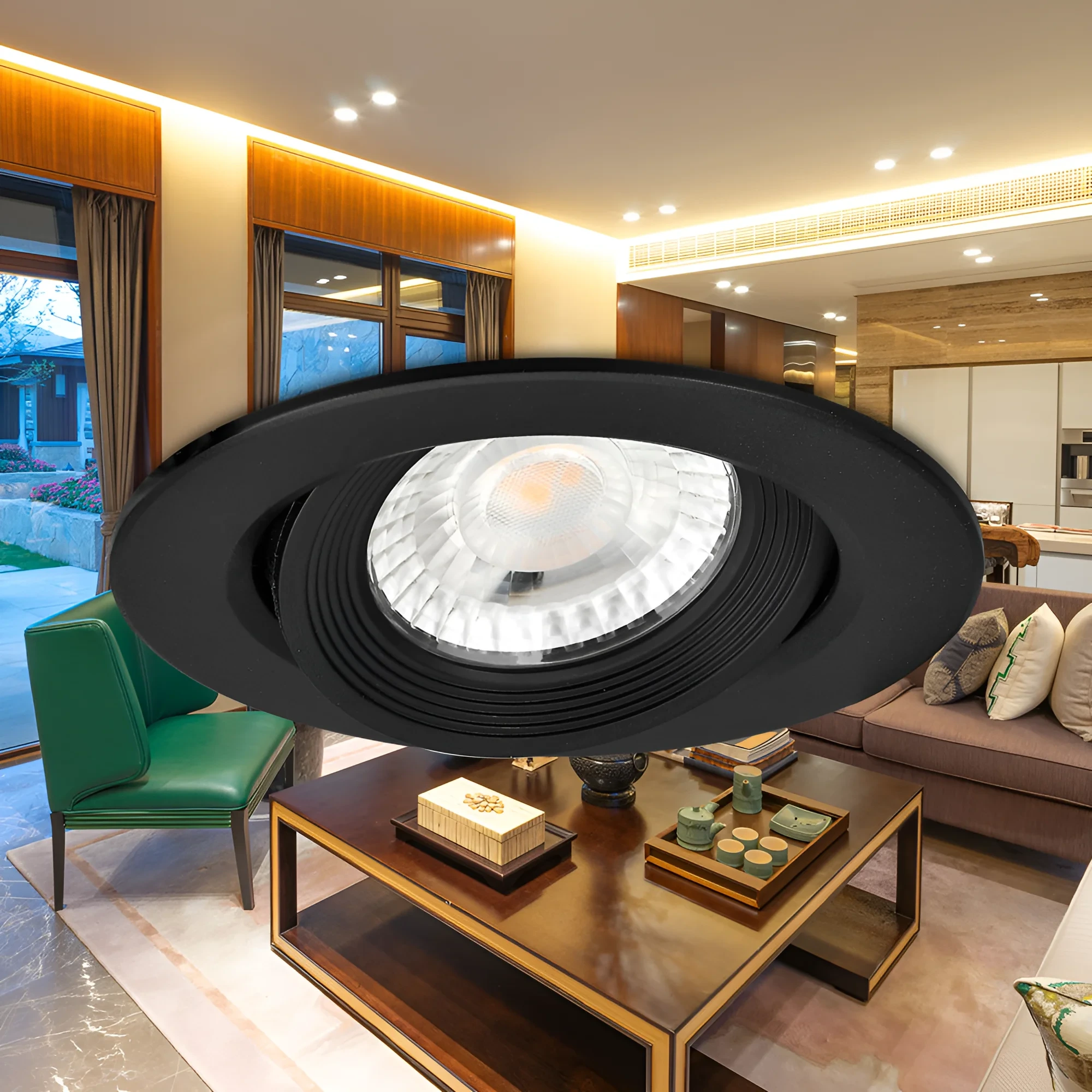 LED SPOT SVETILJKA OKRUGLA 5W CRNA 3000K — slika 2