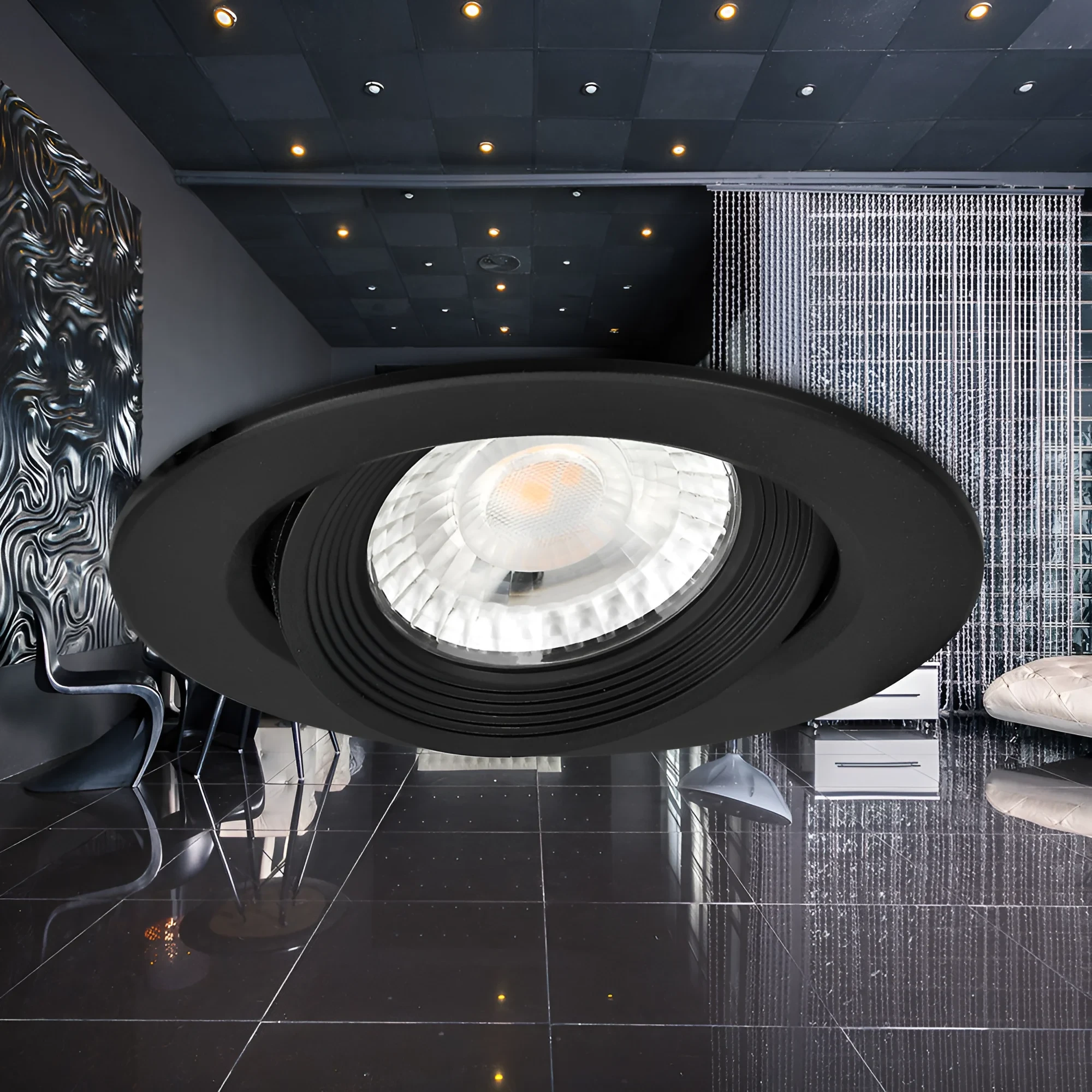 LED SPOT SVETILJKA OKRUGLA 7W CRNA 3000K — slika 2
