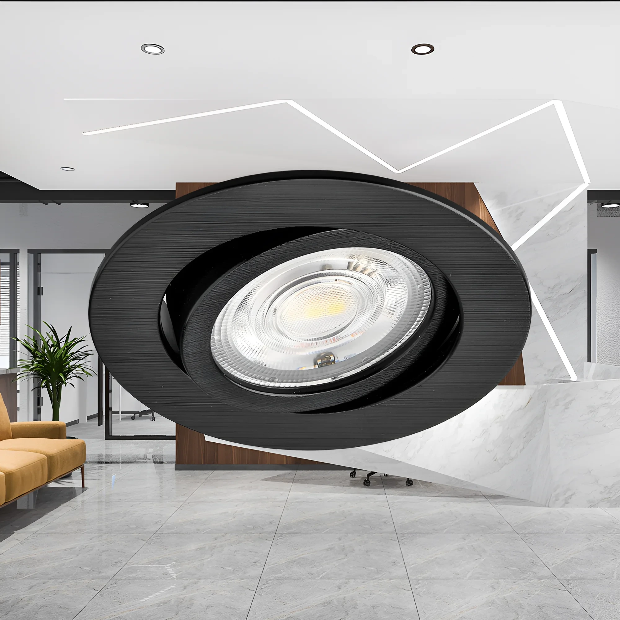 DIMABILNA LED SPOT SVETILJKA OKRUGLA 7W CRNA CCT — slika 2