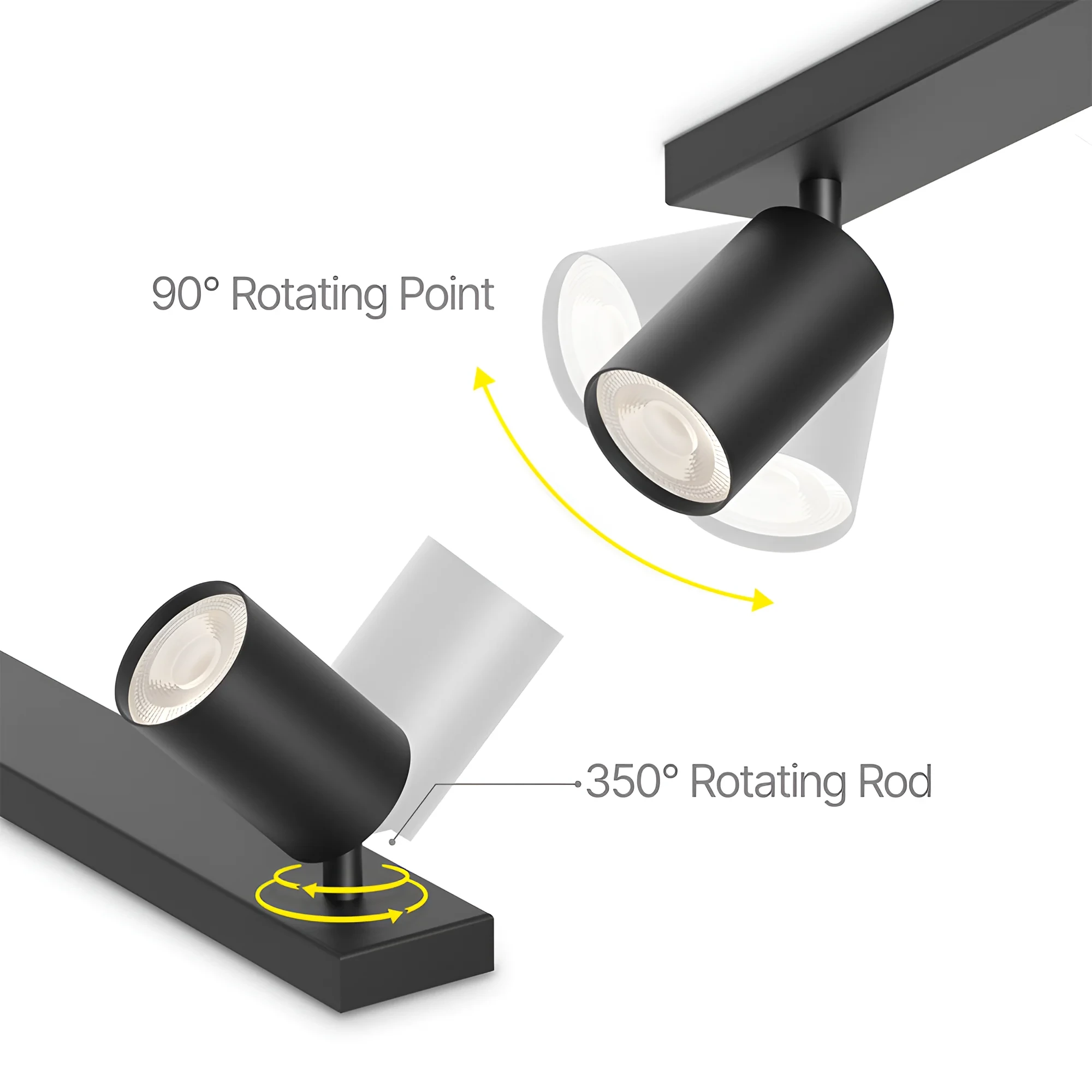 GU10 NADGRADNI SPOT KVADRATNI CRNI — slika 3
