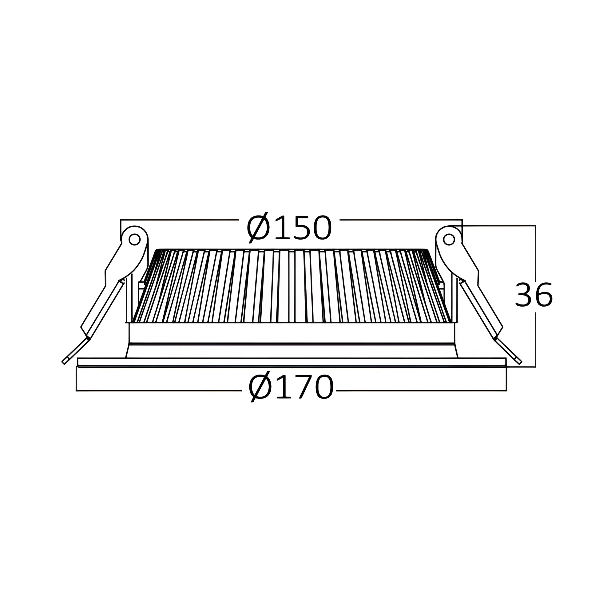 LED DOWNLIGHT 18W CRNI 6500K — slika 5