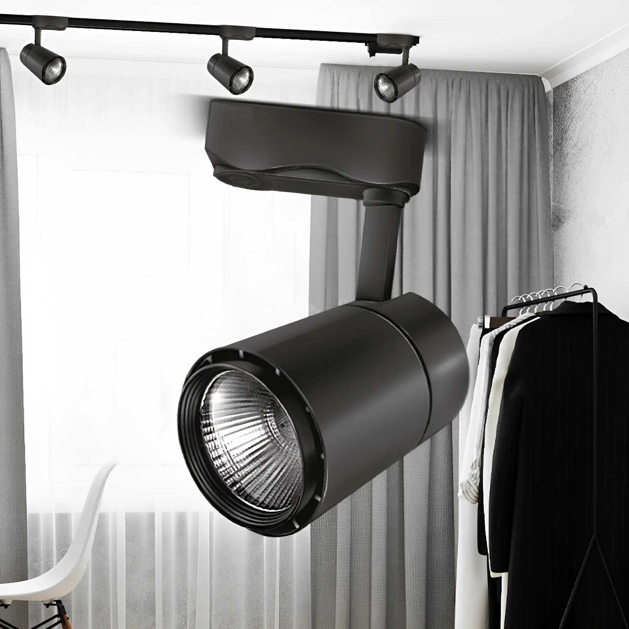 LED SINSKI REFLEKTOR 30W CRNI 3000K MONOFAZNI — slika 2