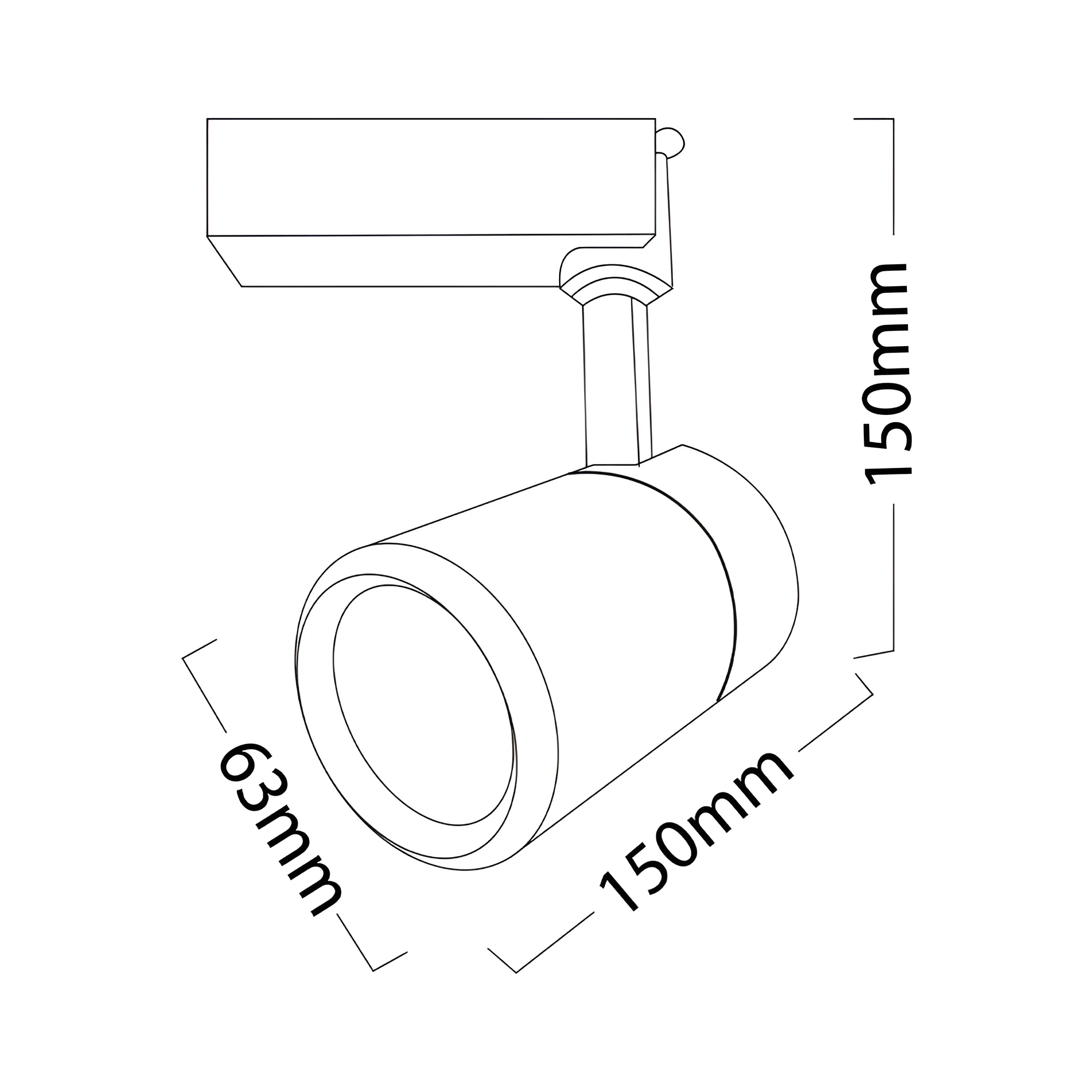 LED SINSKI REFLEKTOR 30W CRNI 3000K MONOFAZNI — slika 3