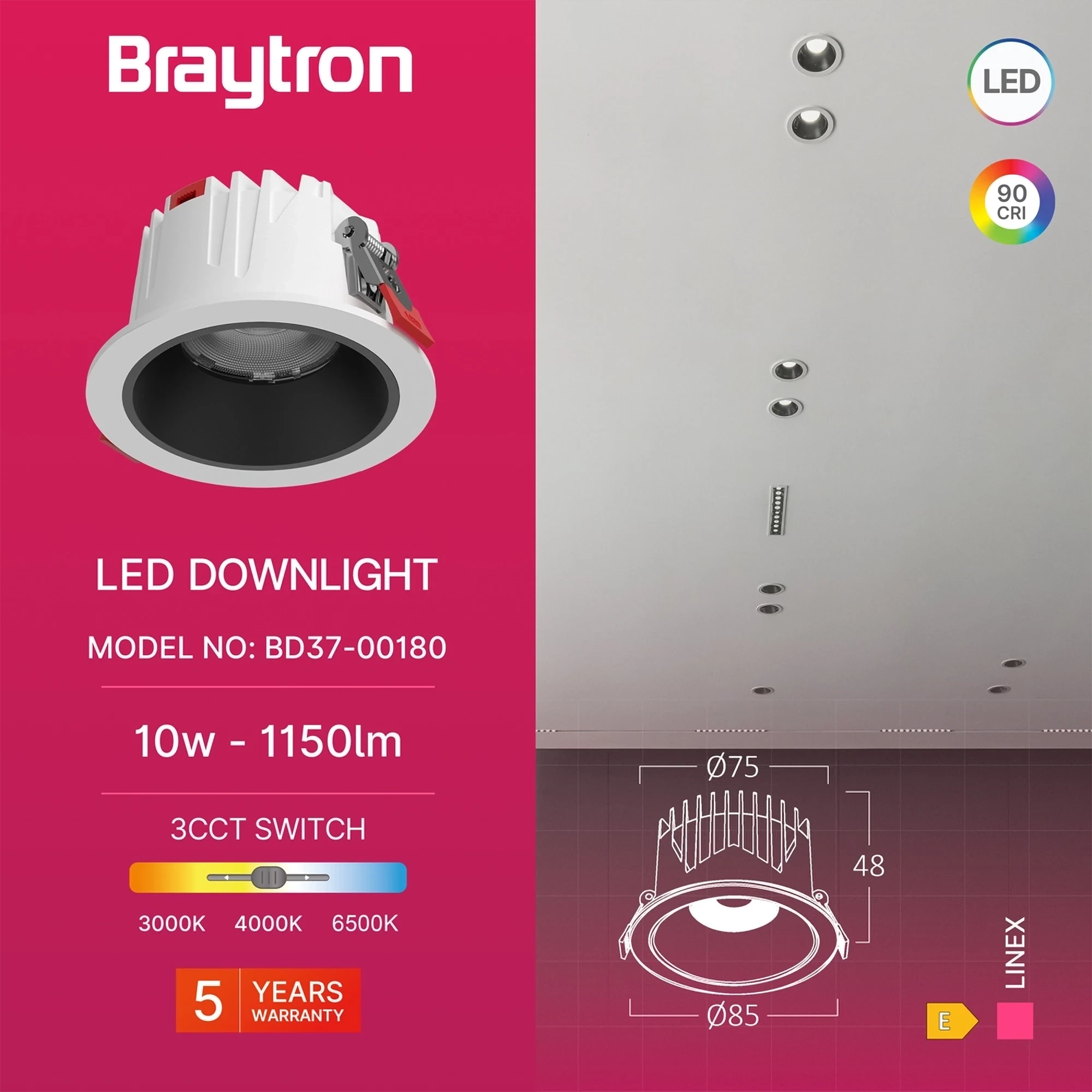 LED DOWNLIGHT 10W BELI CCT — slika 3