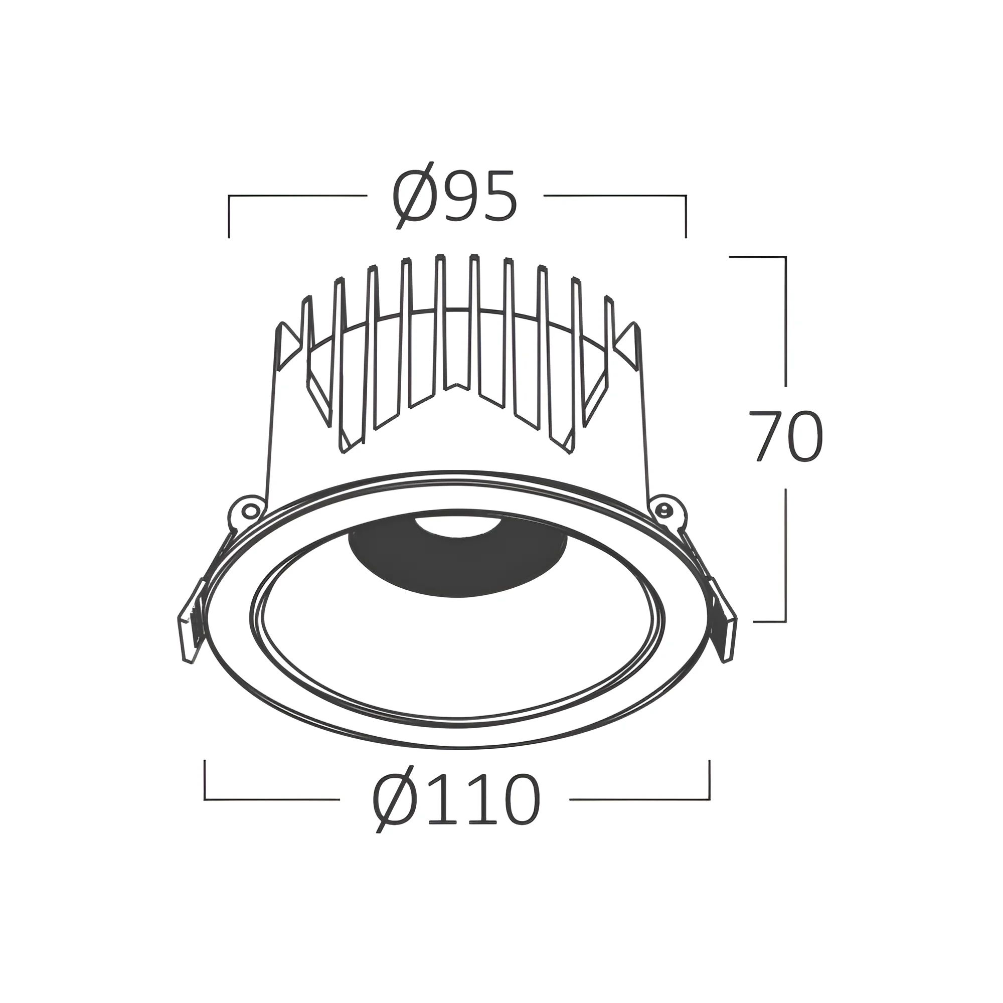 LED DOWNLIGHT 20W CRNI CCT — slika 6