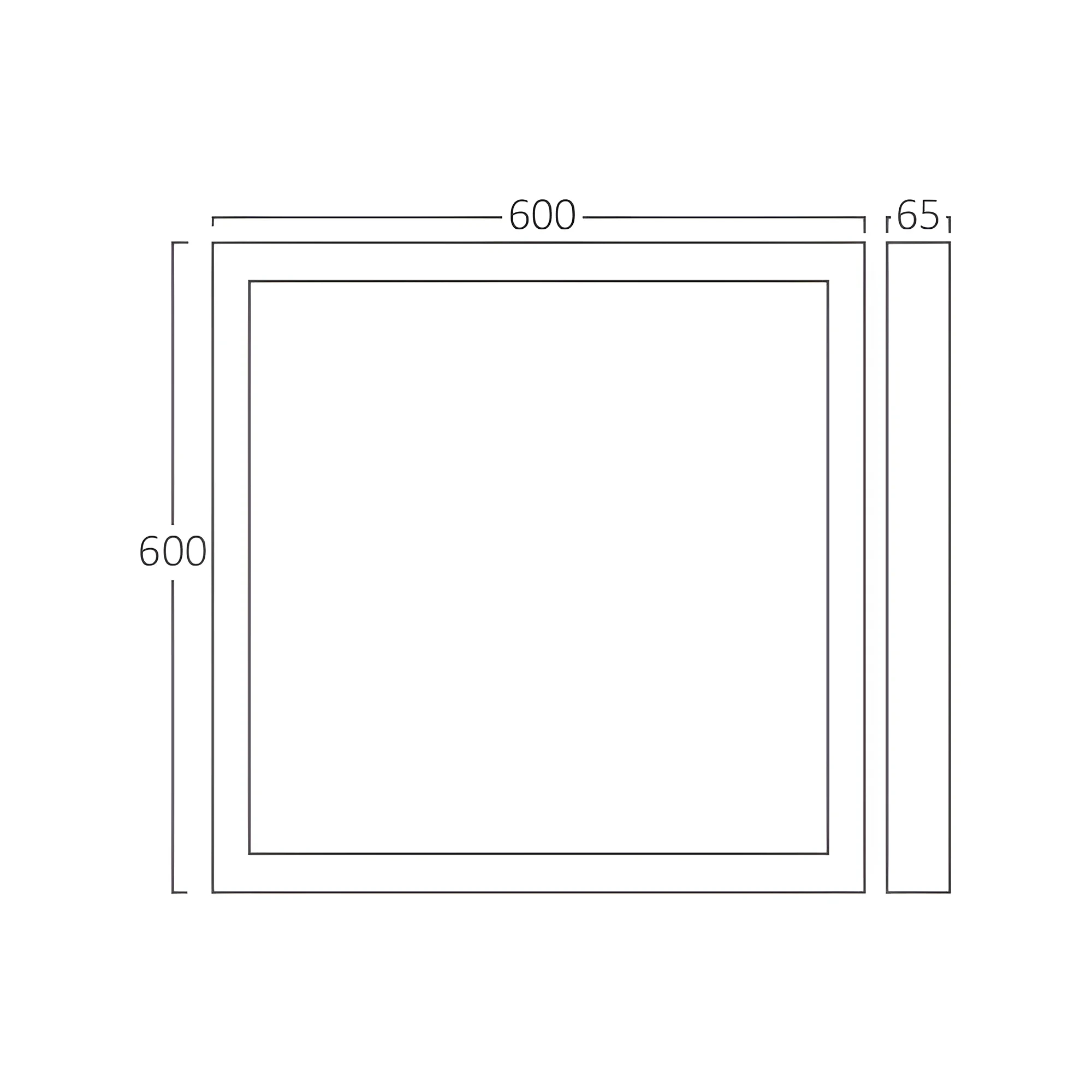 RAM ZA NADGRADNU MONTAZU PANELA 600X600 BELI — slika 3