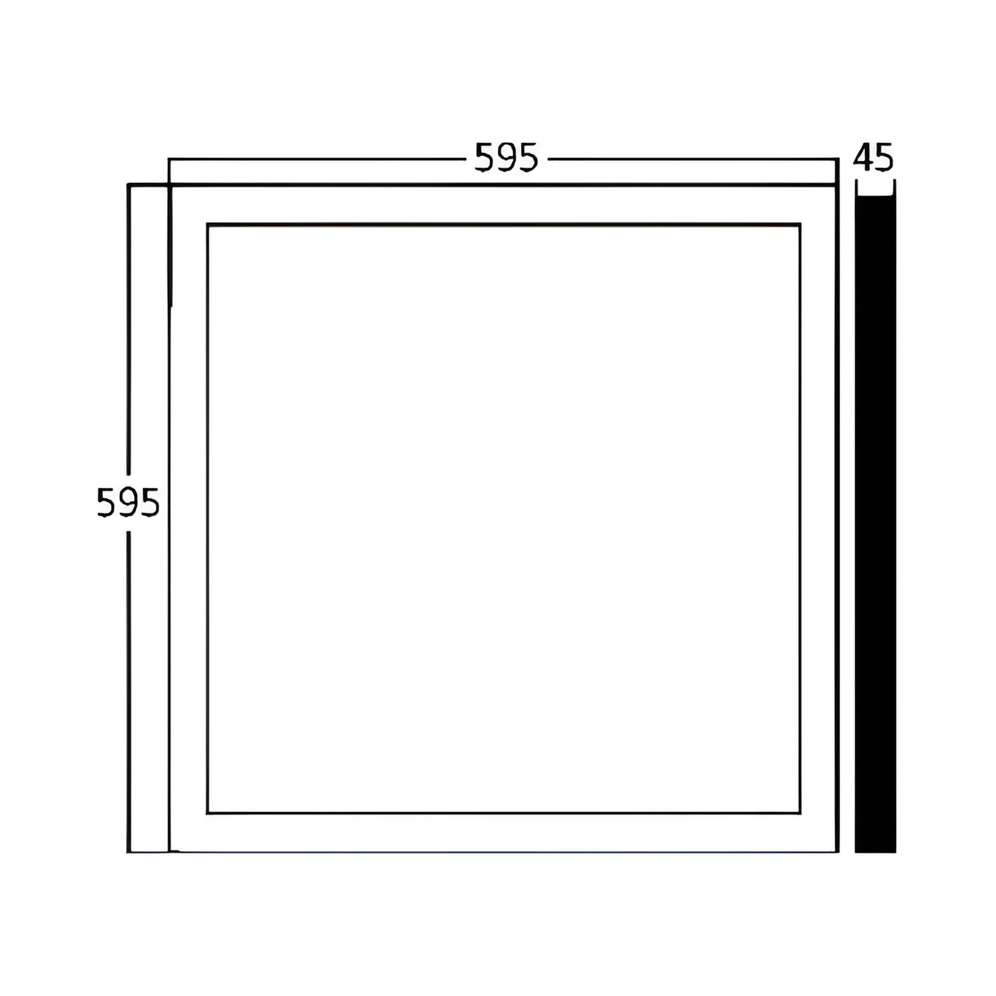 LED PANEL NADGRADNI 595X595 50W BELI 4000K — slika 5