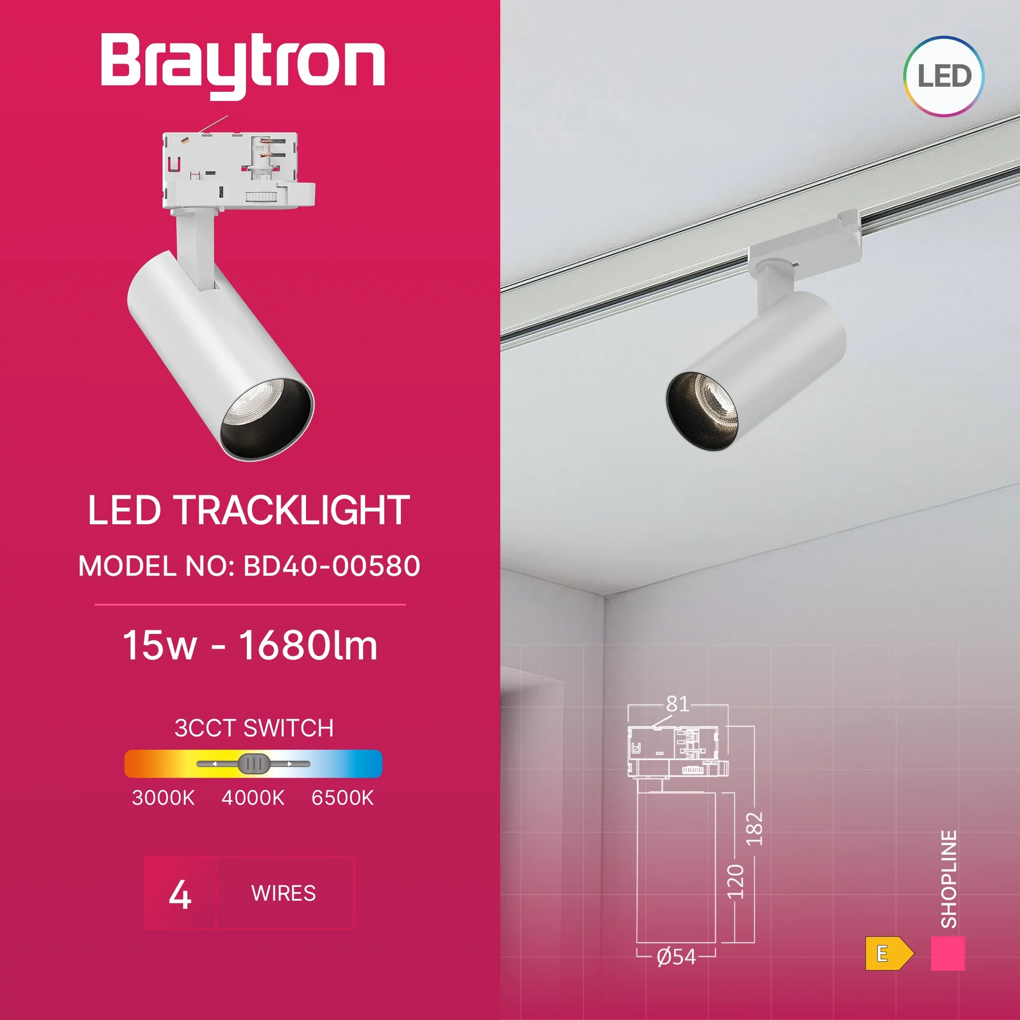 LED SINSKI REFLEKTOR 15W BELI CCT TROFAZNI — slika 3