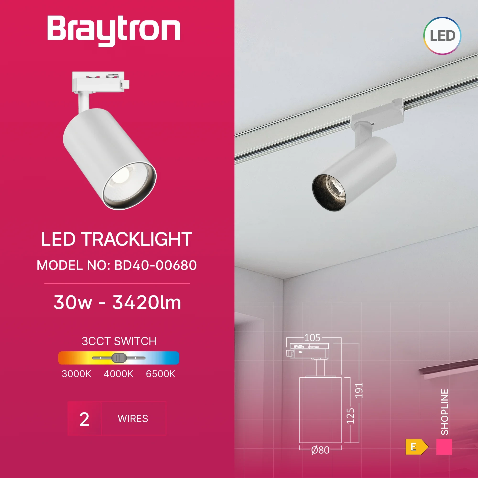 LED SINSKI REFLEKTOR 30W BELI CCT MONOFAZNI — slika 3