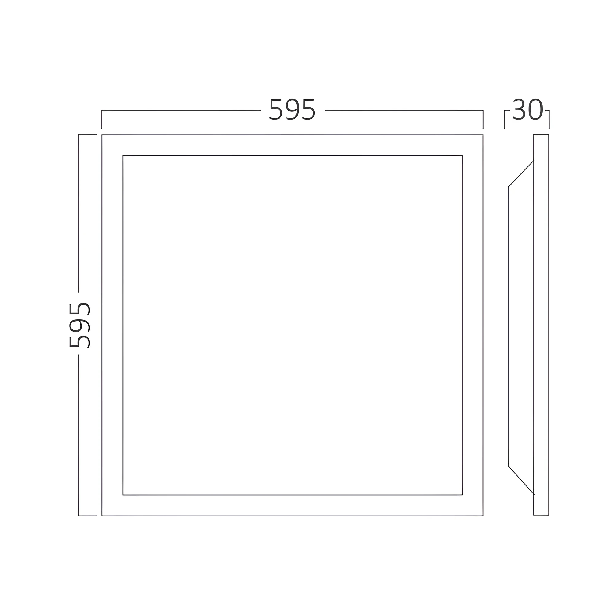 LED PANEL UGRADNI 595X595 40W BELI 4000K — slika 5