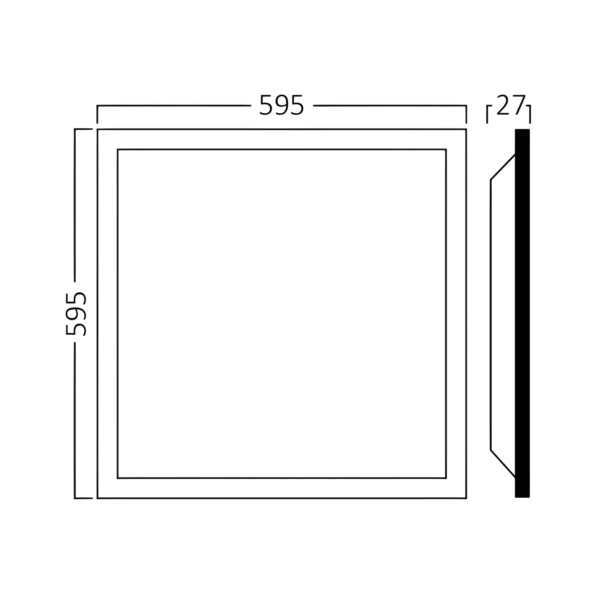 LED PANEL UGRADNI 595X595 50W BELI 4000K — slika 5