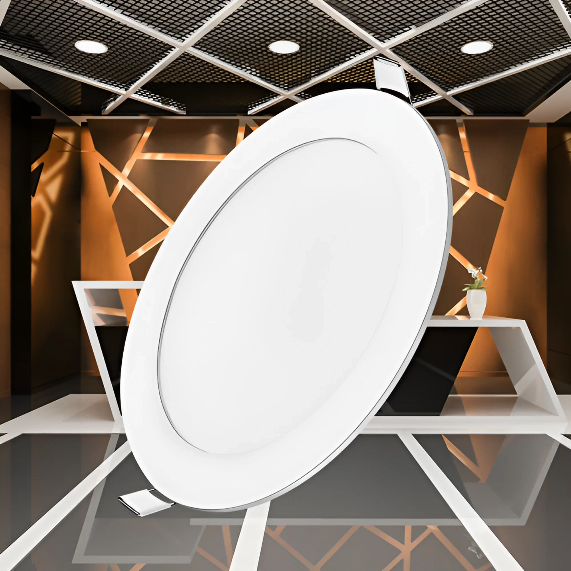 LED PANEL UGRADNI OKRUGLI 4" 6W BELI 3000K — slika 2