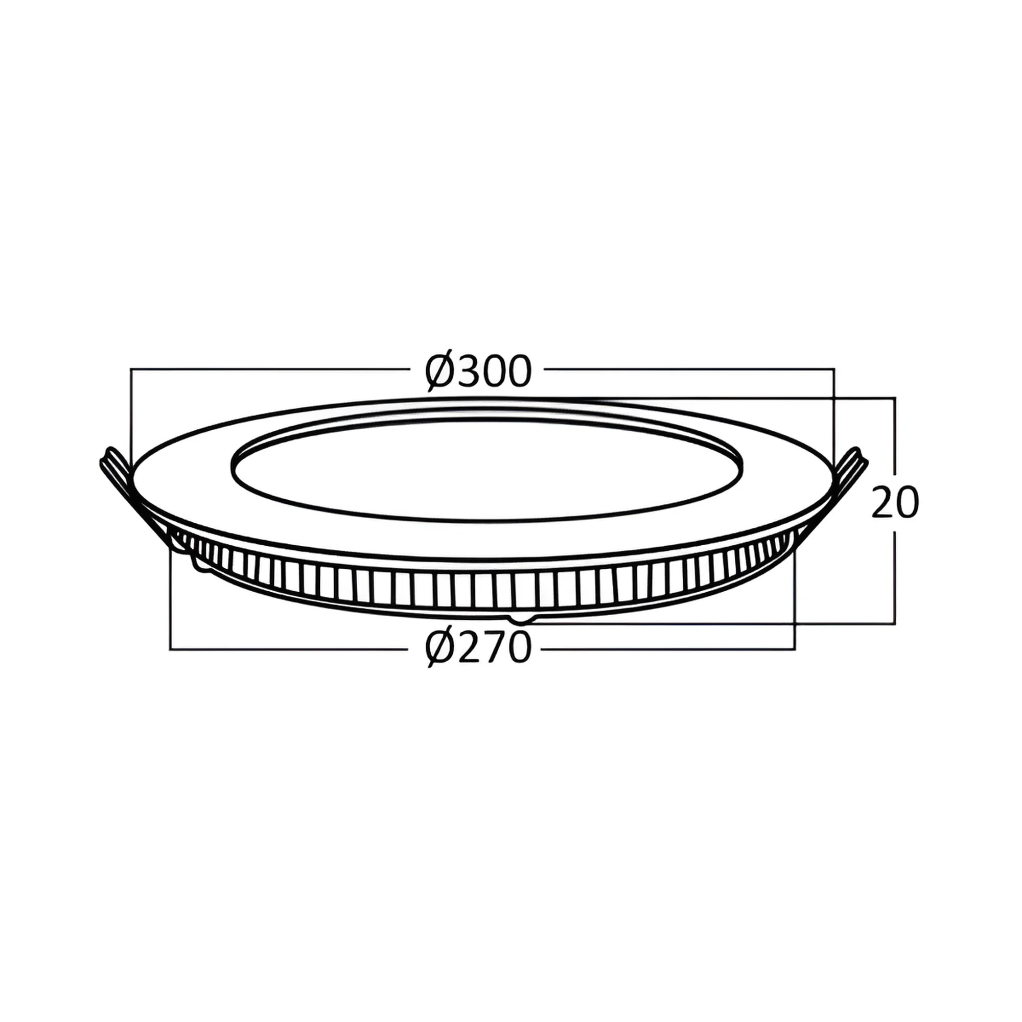 LED PANEL UGRADNI OKRUGLI 10" 24W BELI 6500K — slika 4