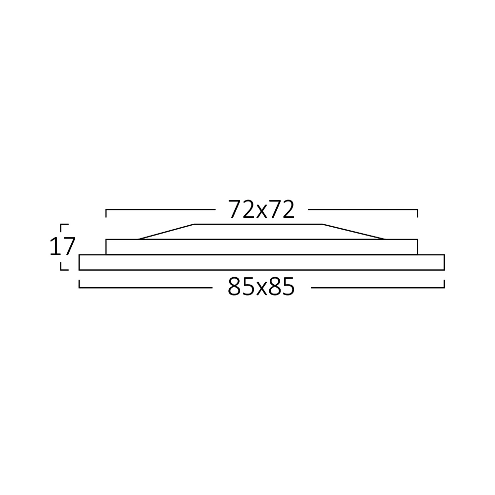 LED PANEL UGRADNI KVADRATNI 3" 3W BELI 6000K — slika 4