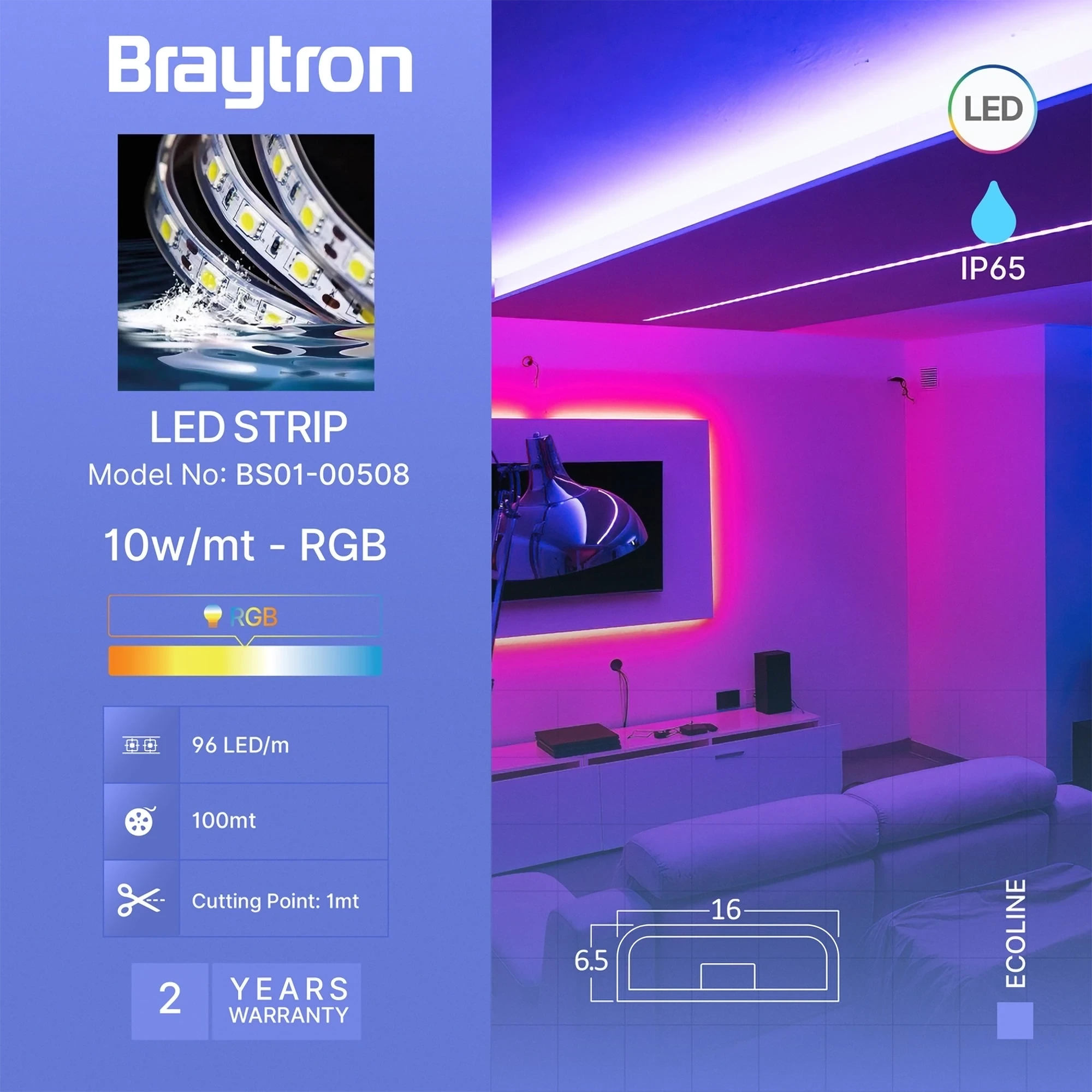 LED TRAKA 220V 96LED 5050 RGB 220V IP54 — slika 3