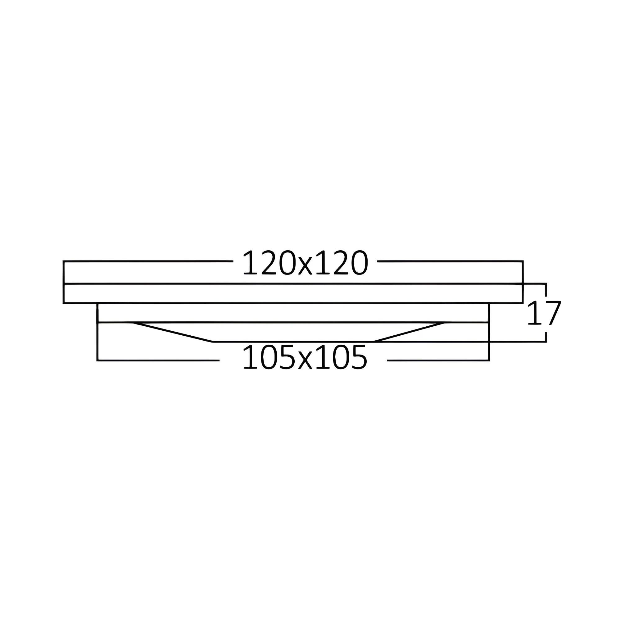 LED PANEL UGRADNI KVADRATNI 4" 6W BELI 3000K — slika 4