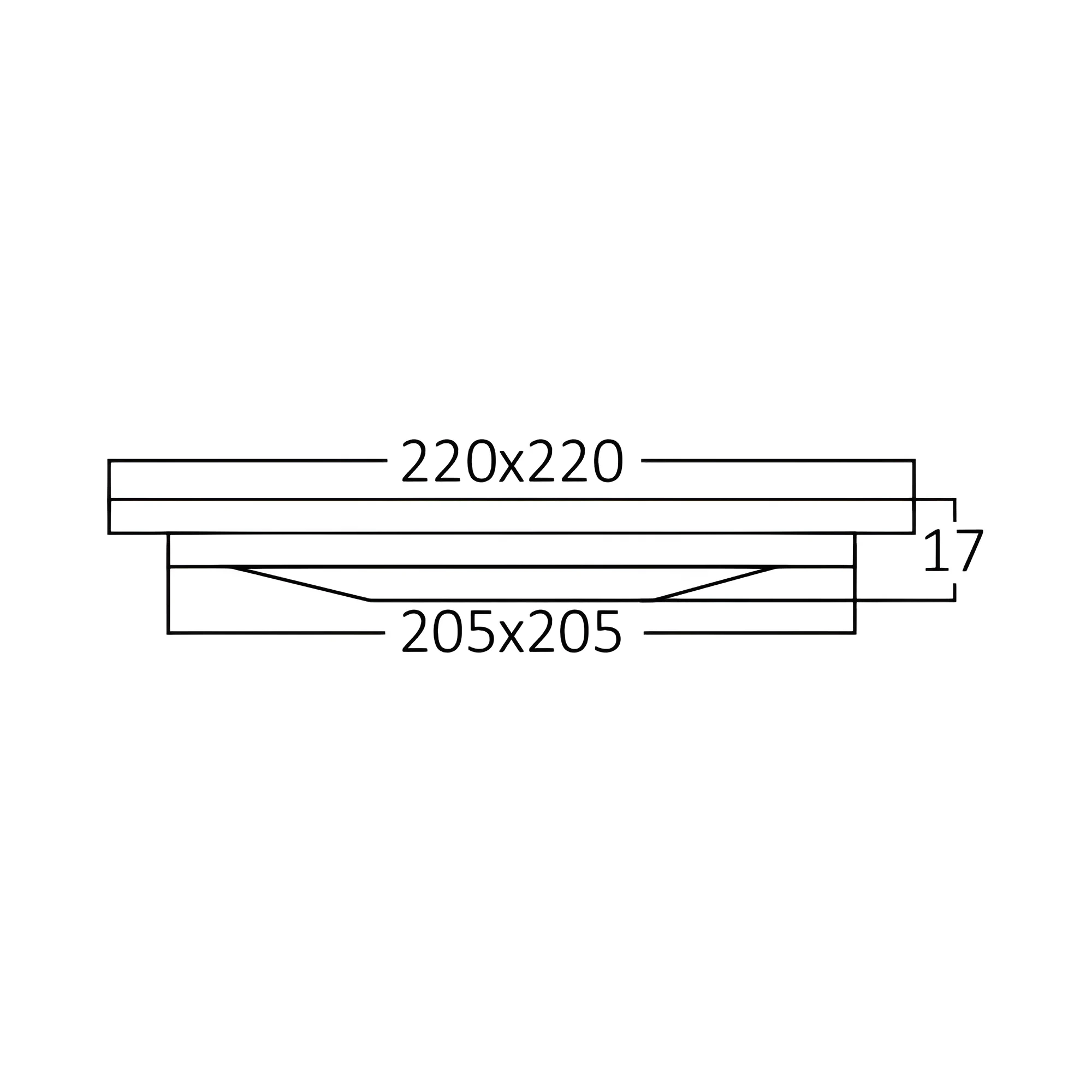 LED PANEL UGRADNI KVADRATNI 8" 18W BELI 6500K — slika 4