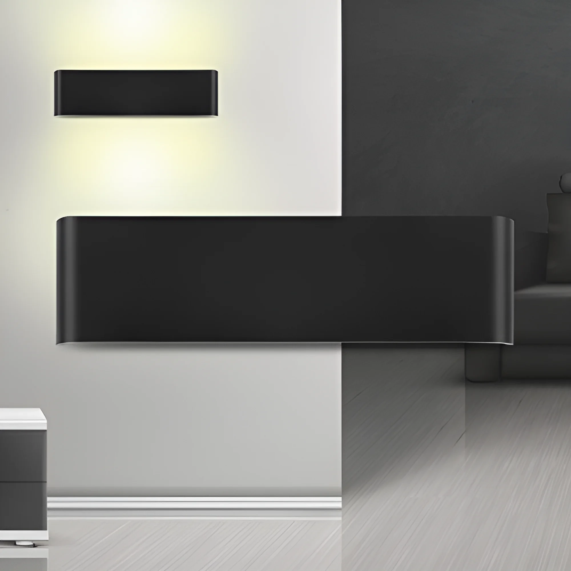 LED STEPENISNA SVETILJKA 12W CRNI 3000K — slika 2