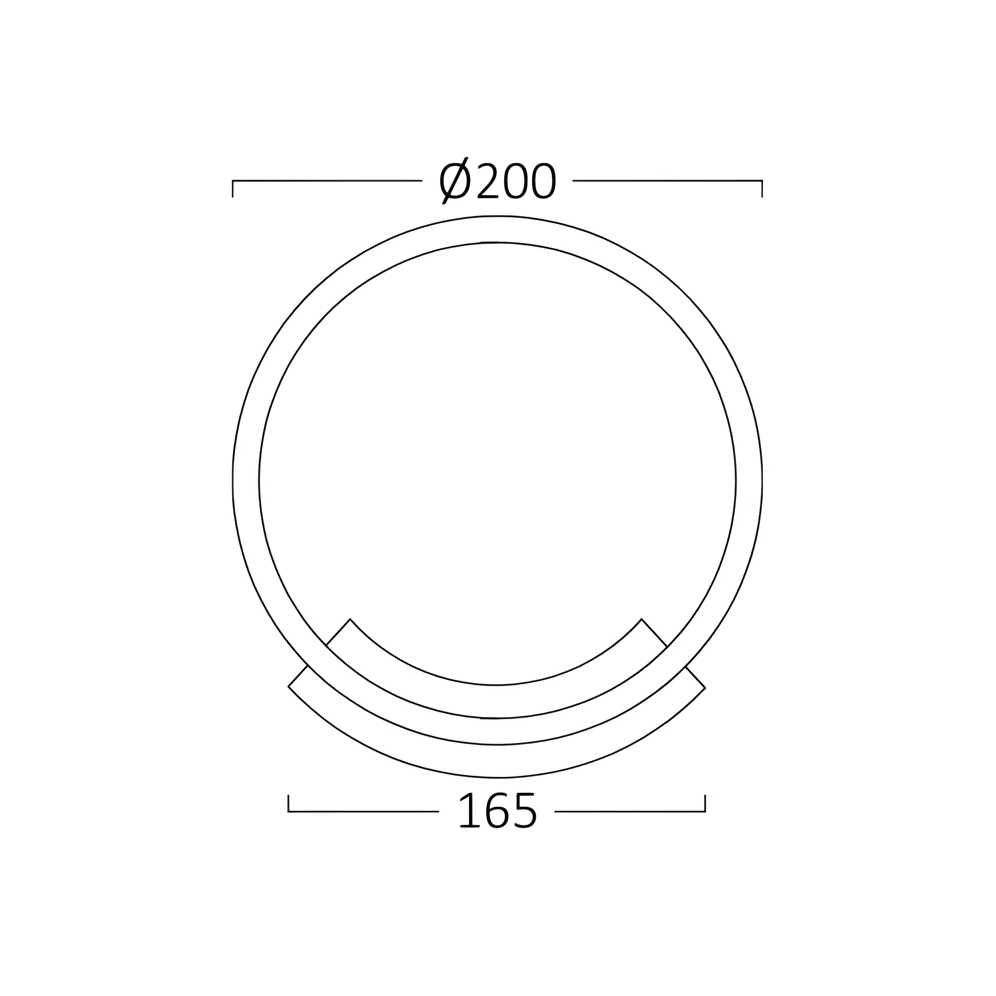 LED ZIDNA SVETILJKA OKRUGLA 12W CRNI 3000K — slika 5