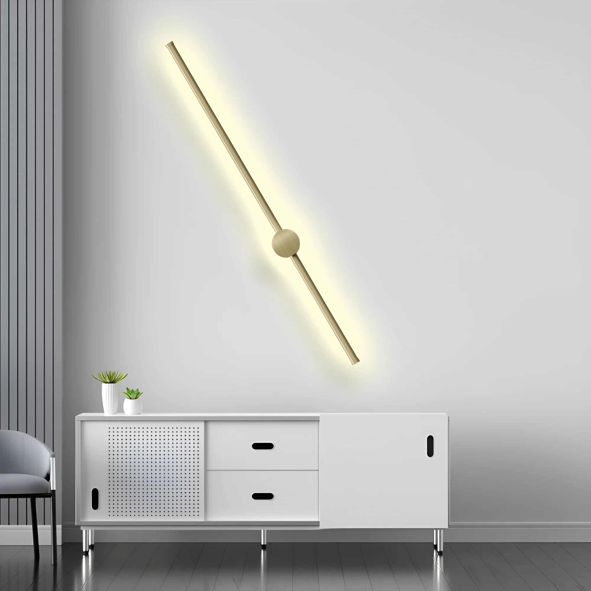 LED ZIDNA LAMPA 16W ZLATNA 3000K — slika 2