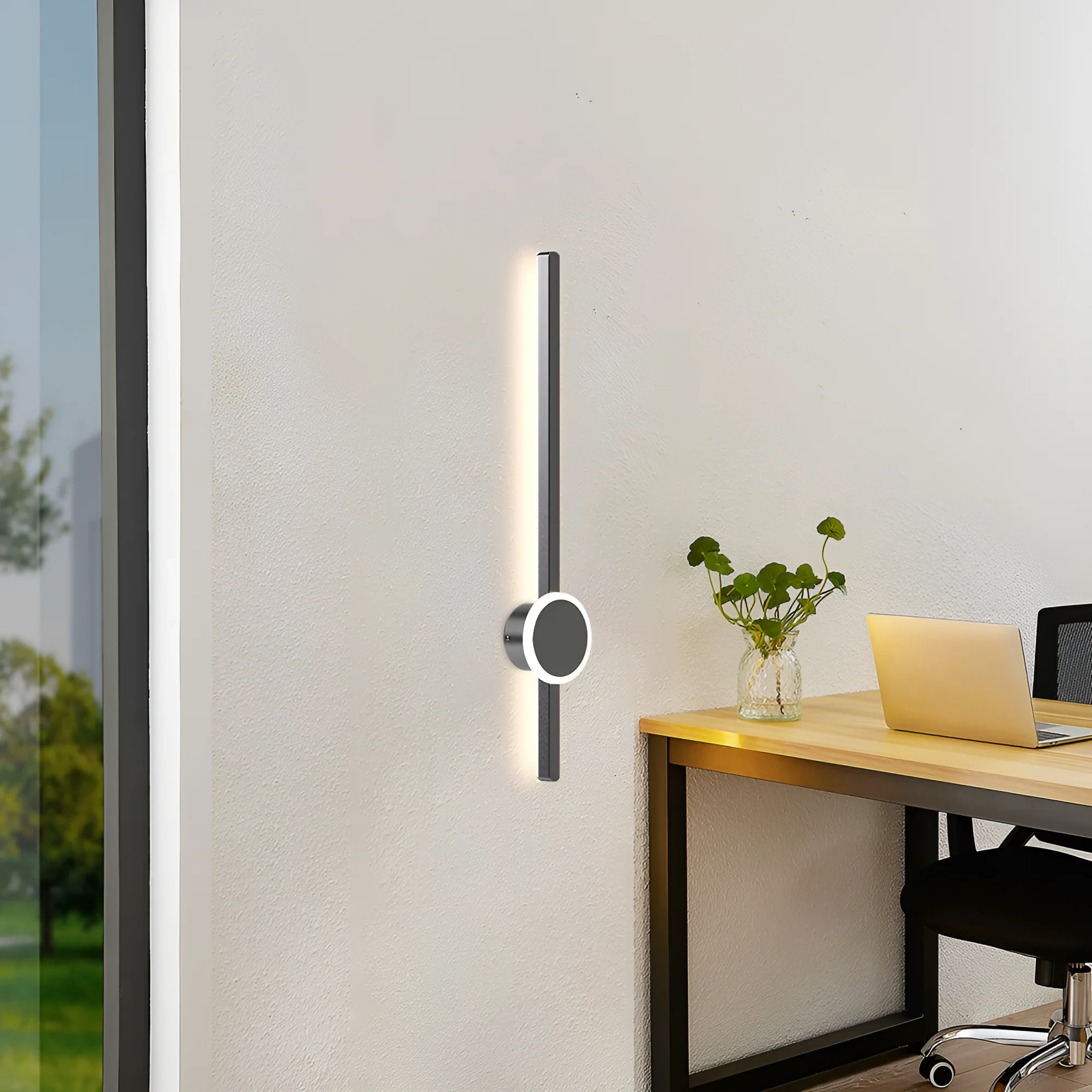 LED ZIDNA LAMPA 16W CRNA 3000K — slika 2