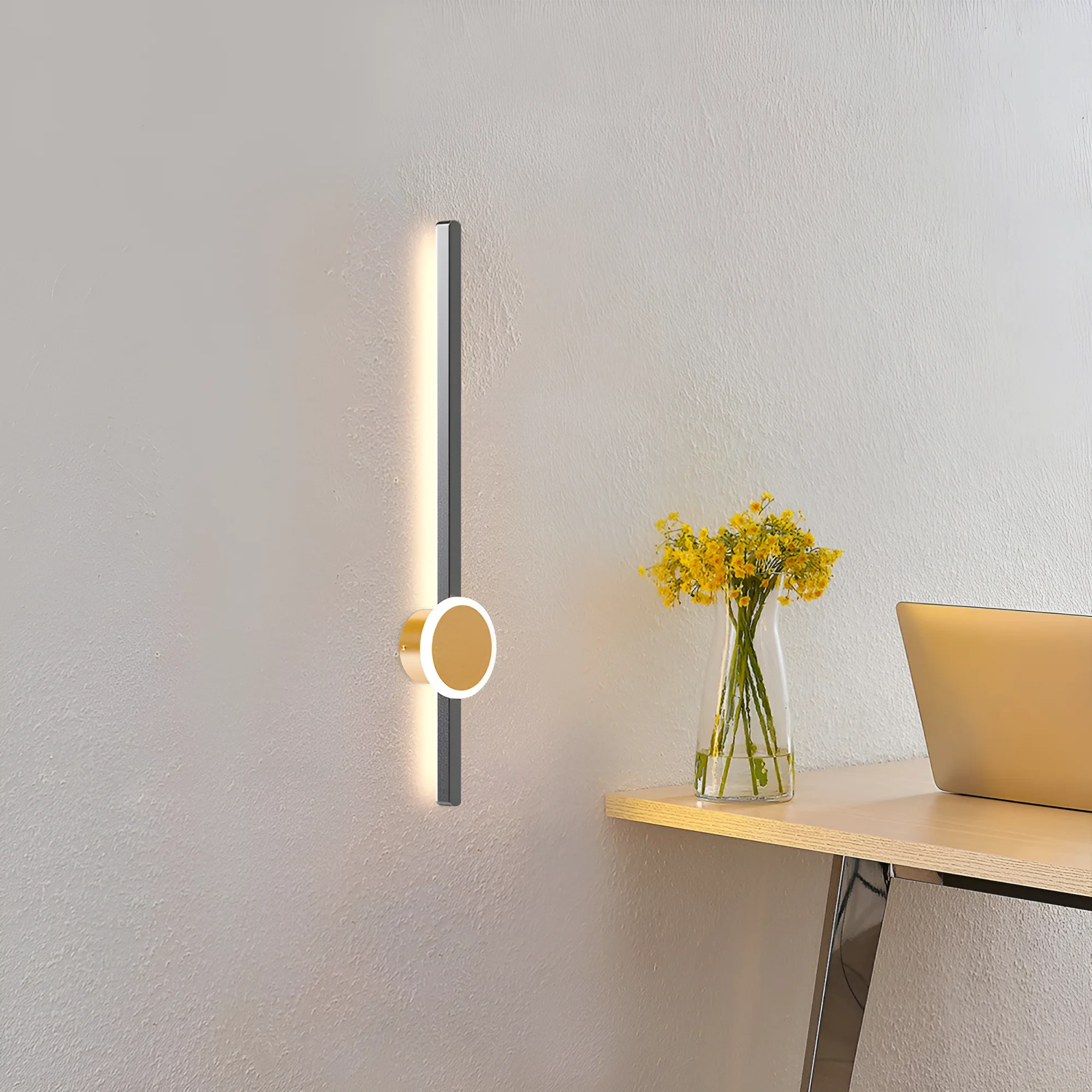 LED ZIDNA LAMPA 16W ZLATNA 3000K — slika 2