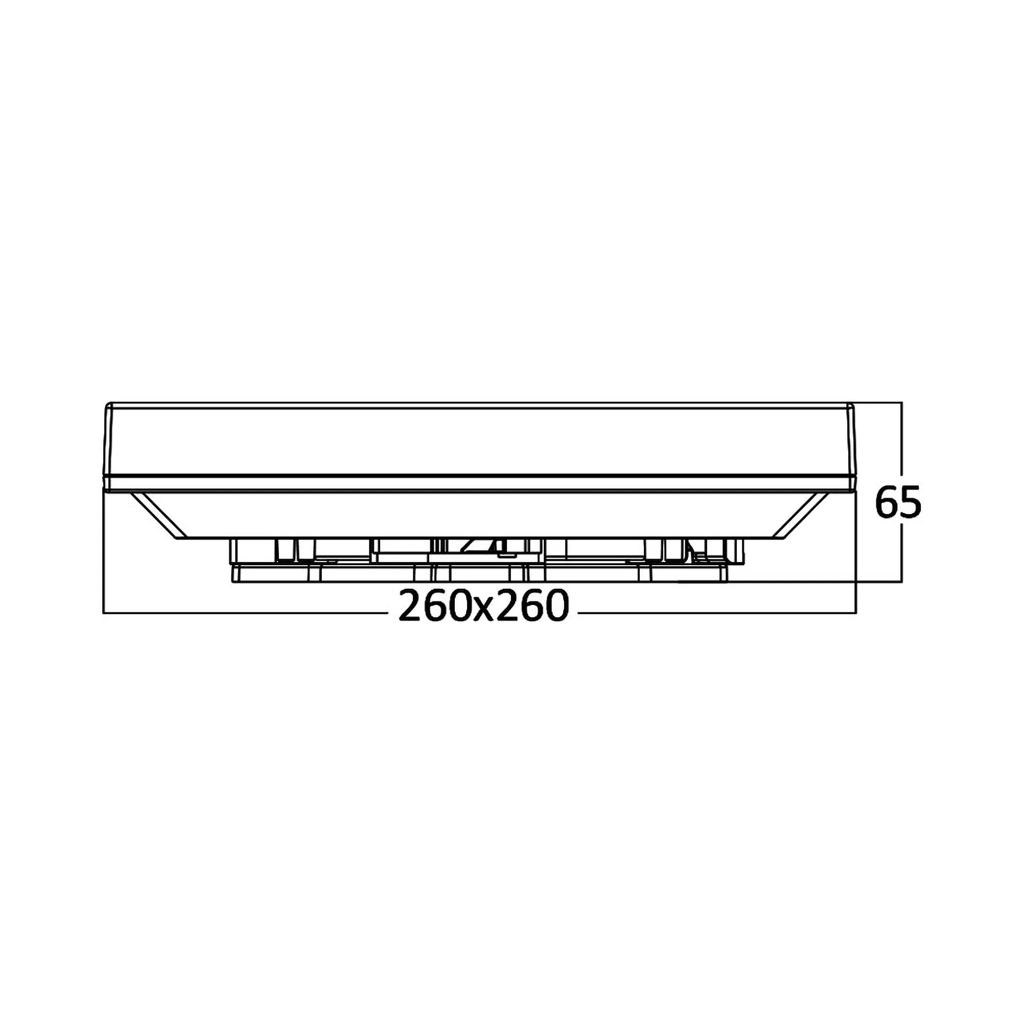 LED PLAFONJERA D260 KVADRATNA 20W 4000K IP44 — slika 5
