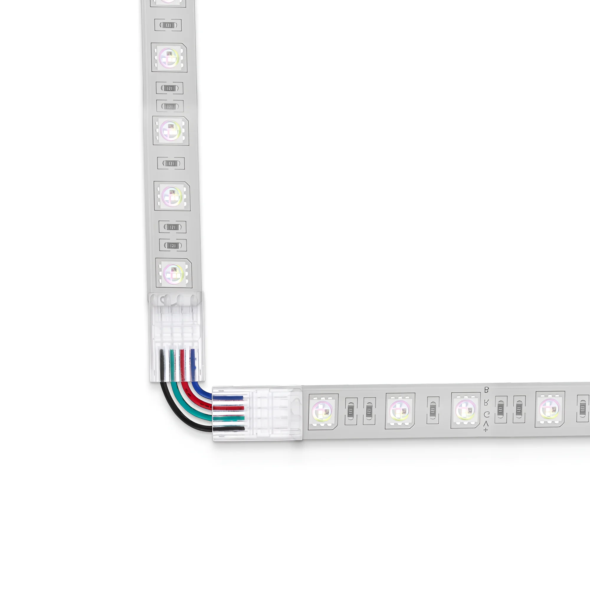 KONEKTOR LED TRAKE UGAONI RGB 8-12MM — slika 2