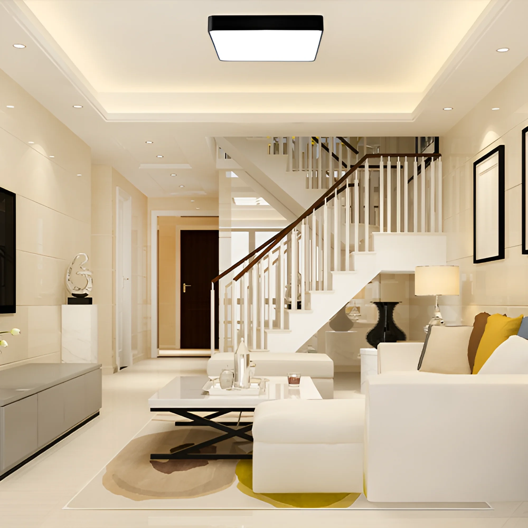 LED PLAFONJERA KVADRATNA 45W CRNI CCT — slika 2