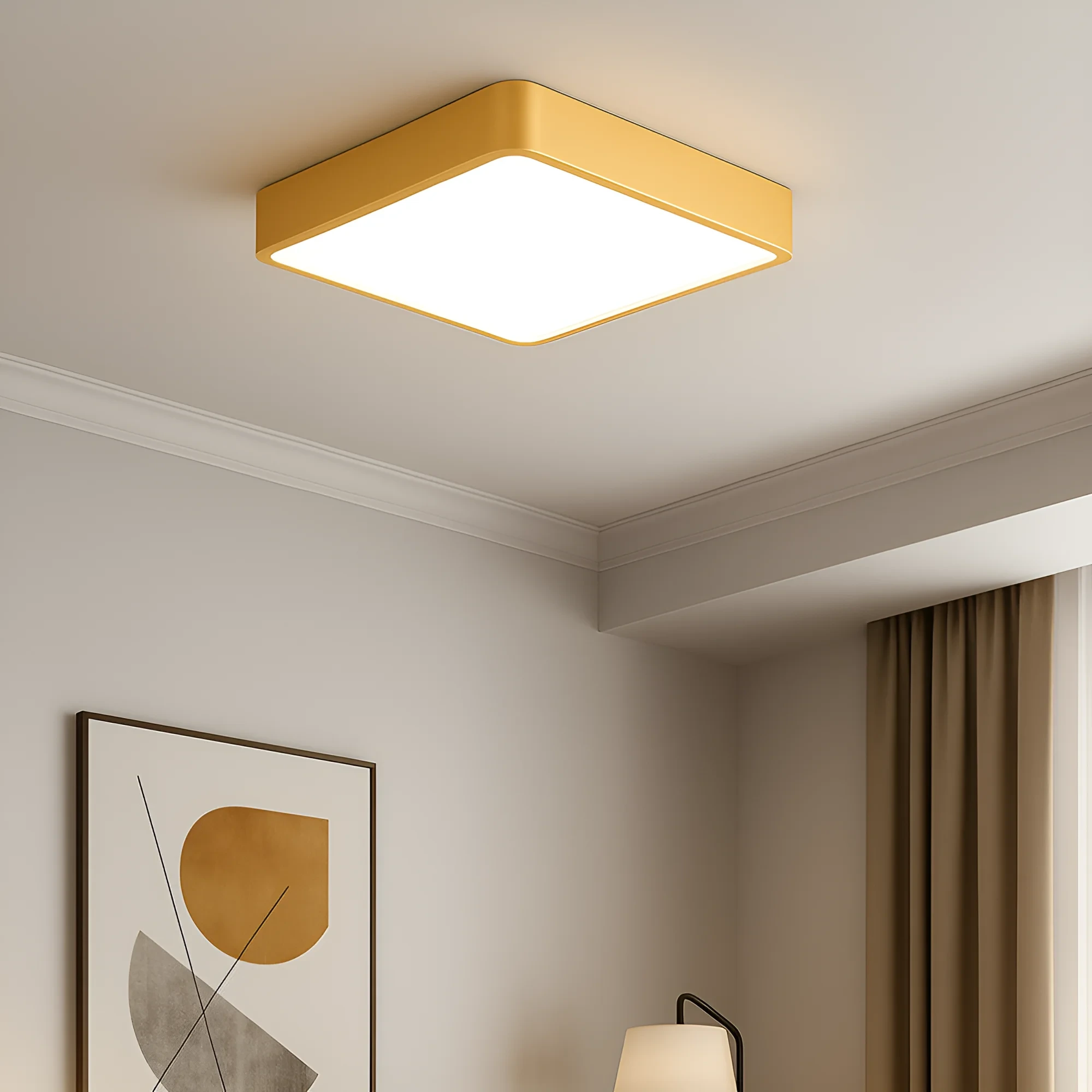 LED PLAFONJERA KVADRATNA 36W ZLATNI CCT — slika 2